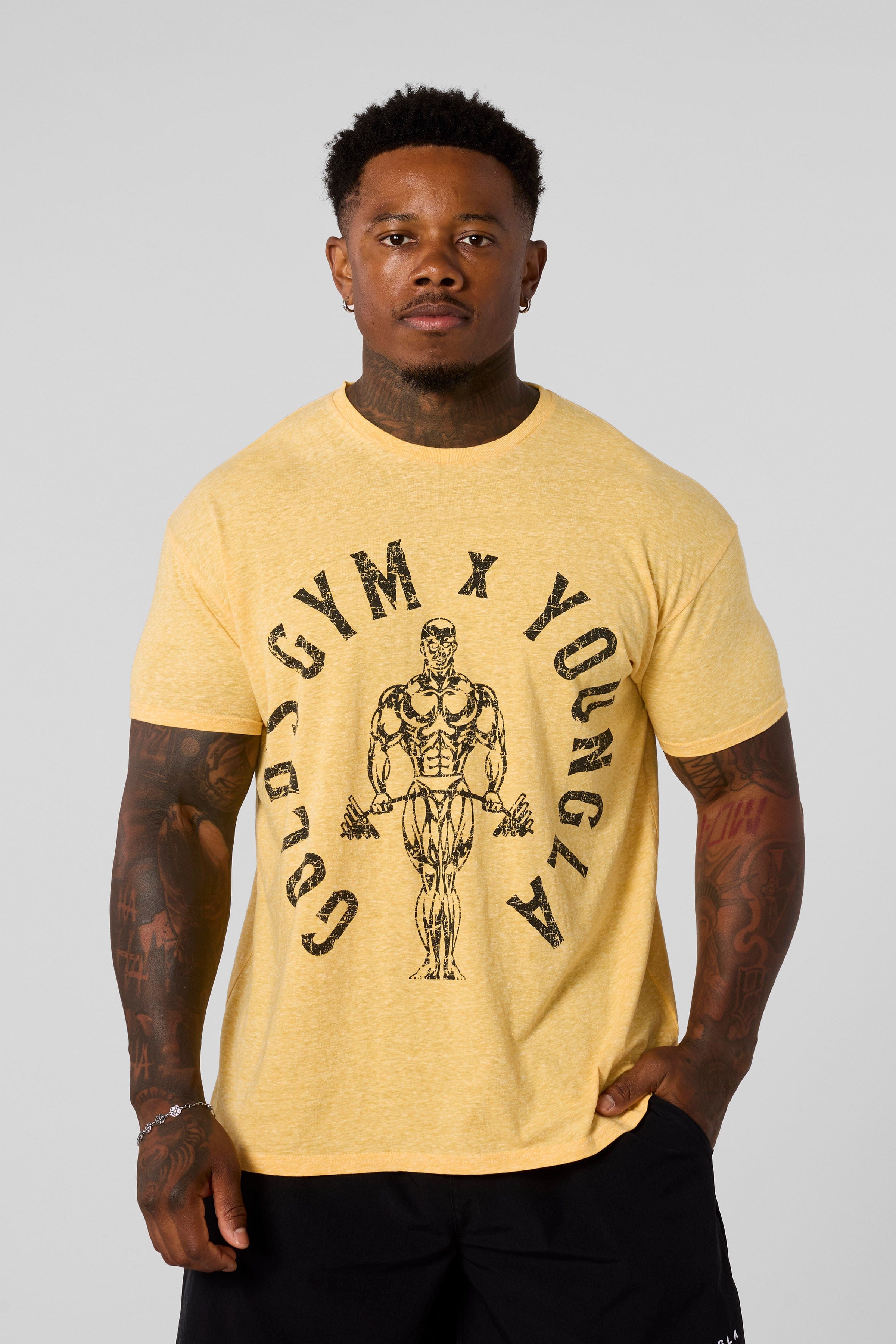 YoungLA 4206 - Gold's Gym Heather Tees 'Yellow Heather'