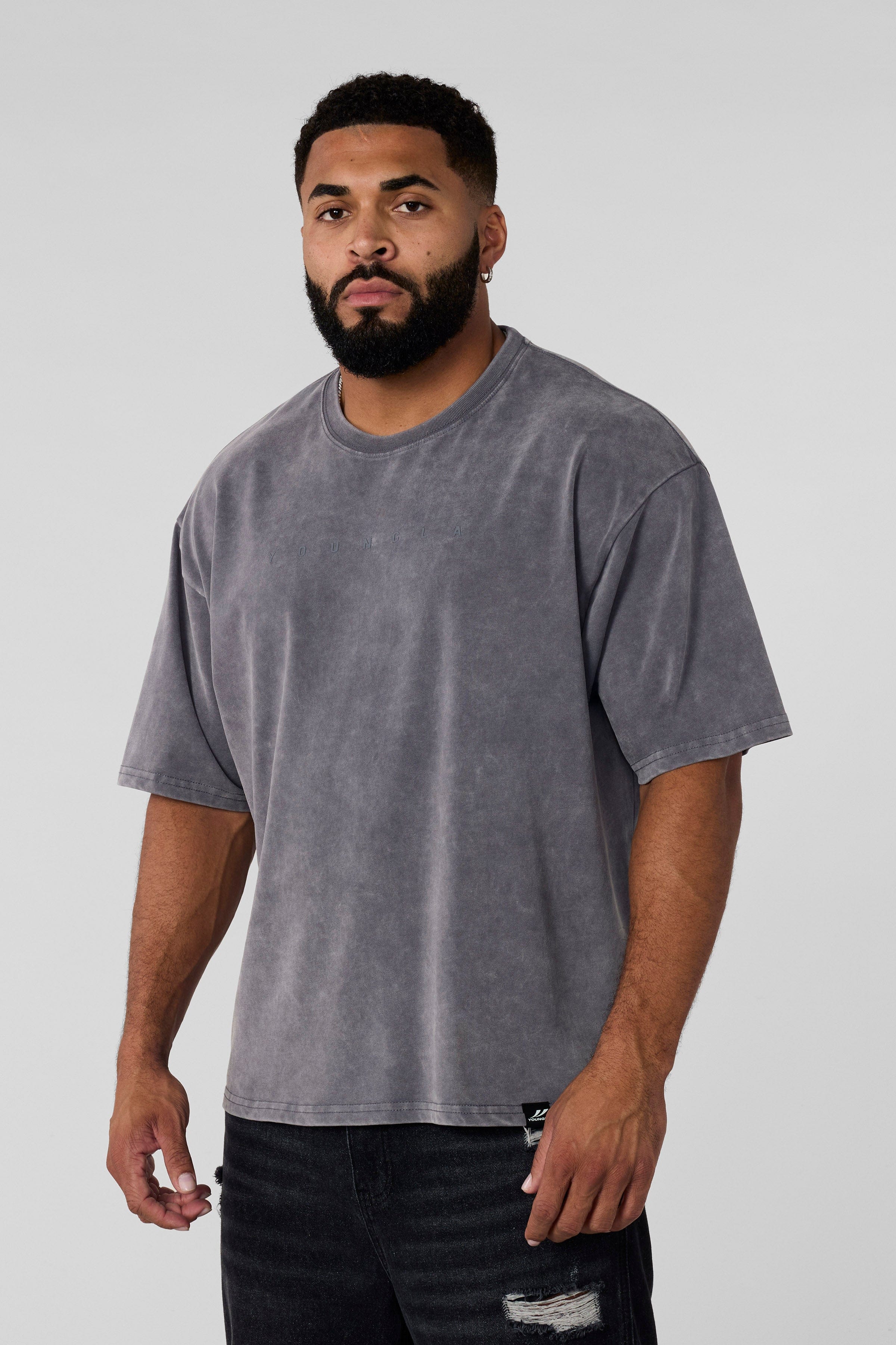 YoungLA 4219 - Summer Peached Tees 'Grey Wash'