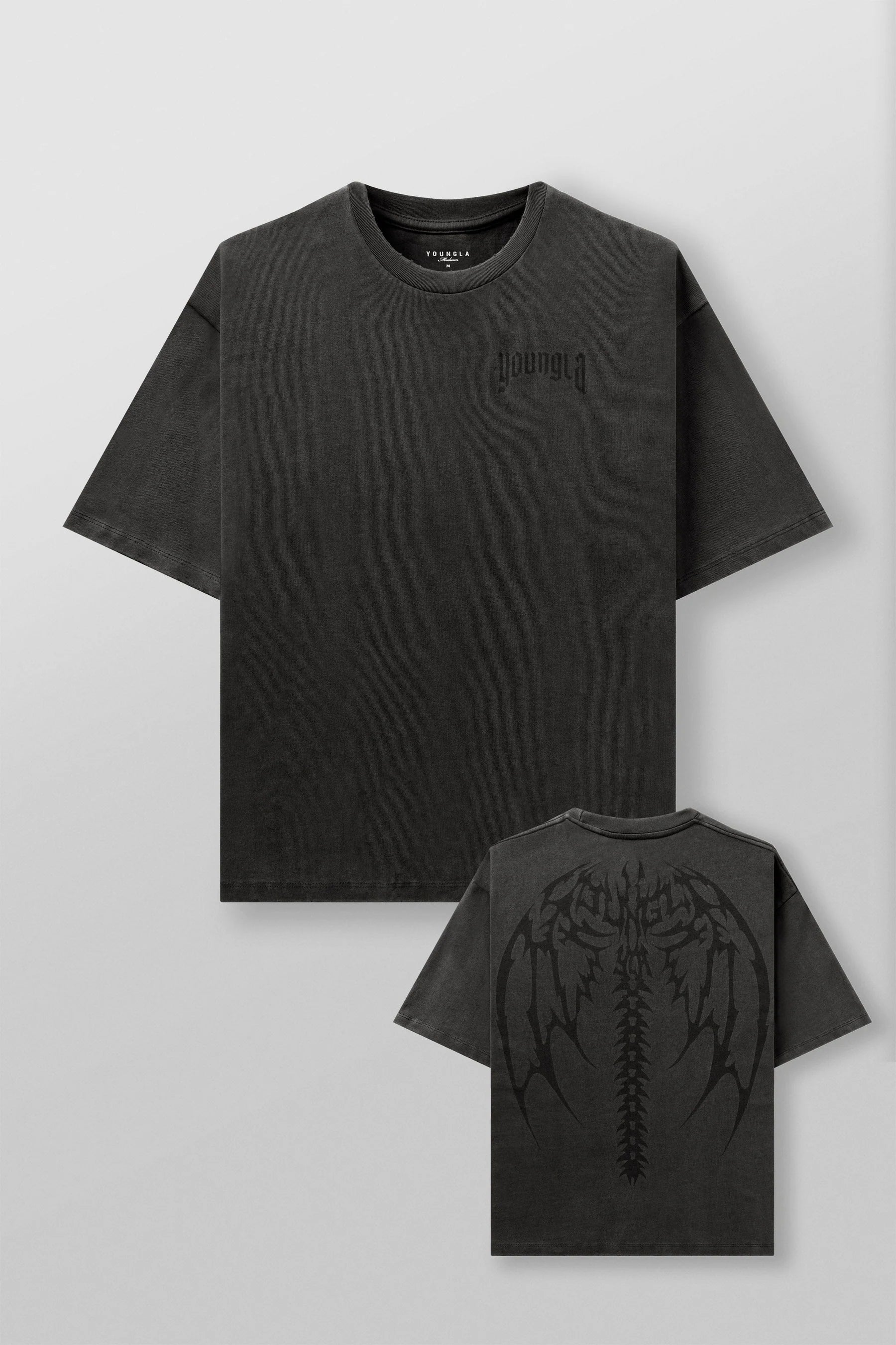 Young La 4234 - Backbone Tees 'Black Wash'