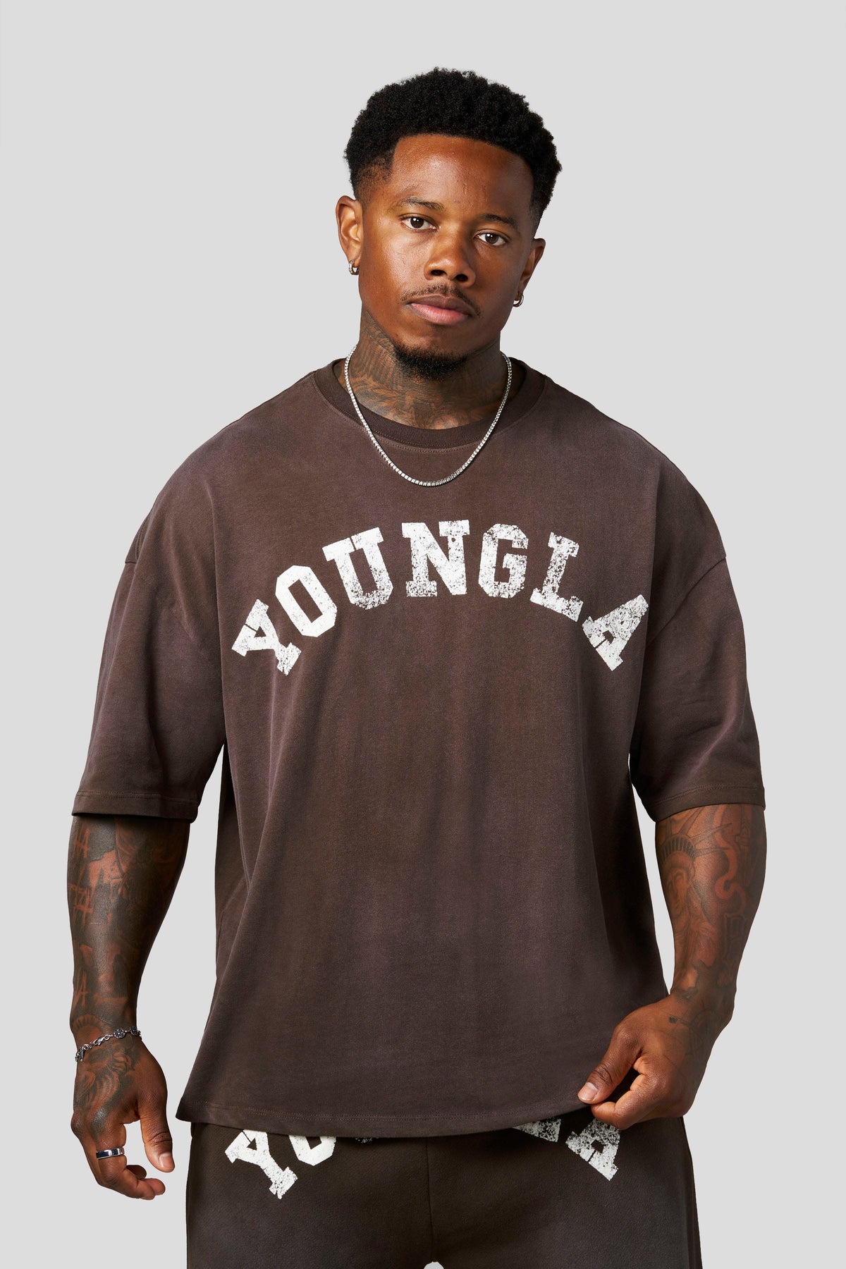 YoungLA 4239 - Arc Collection - Tees 'Brown Wash'