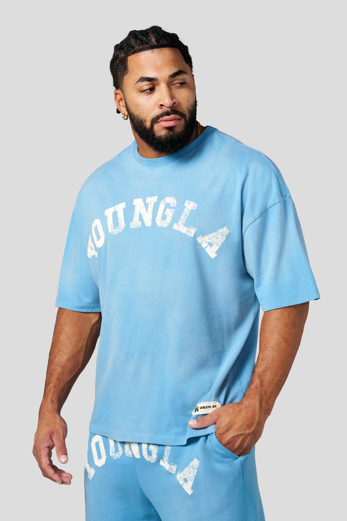 YoungLA 4239 - Arc Collection - Tees 'Sky Blue Wash'