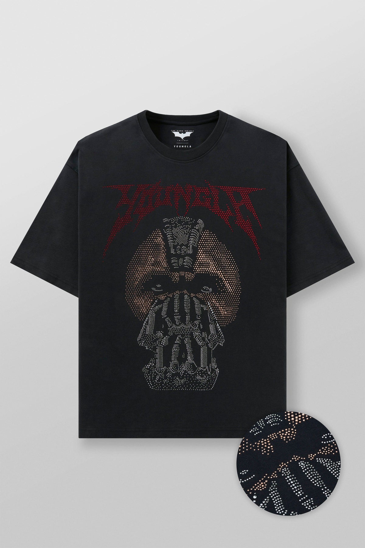 YoungLA 4257 - Batman Rhinestone Tees 'Bane R'