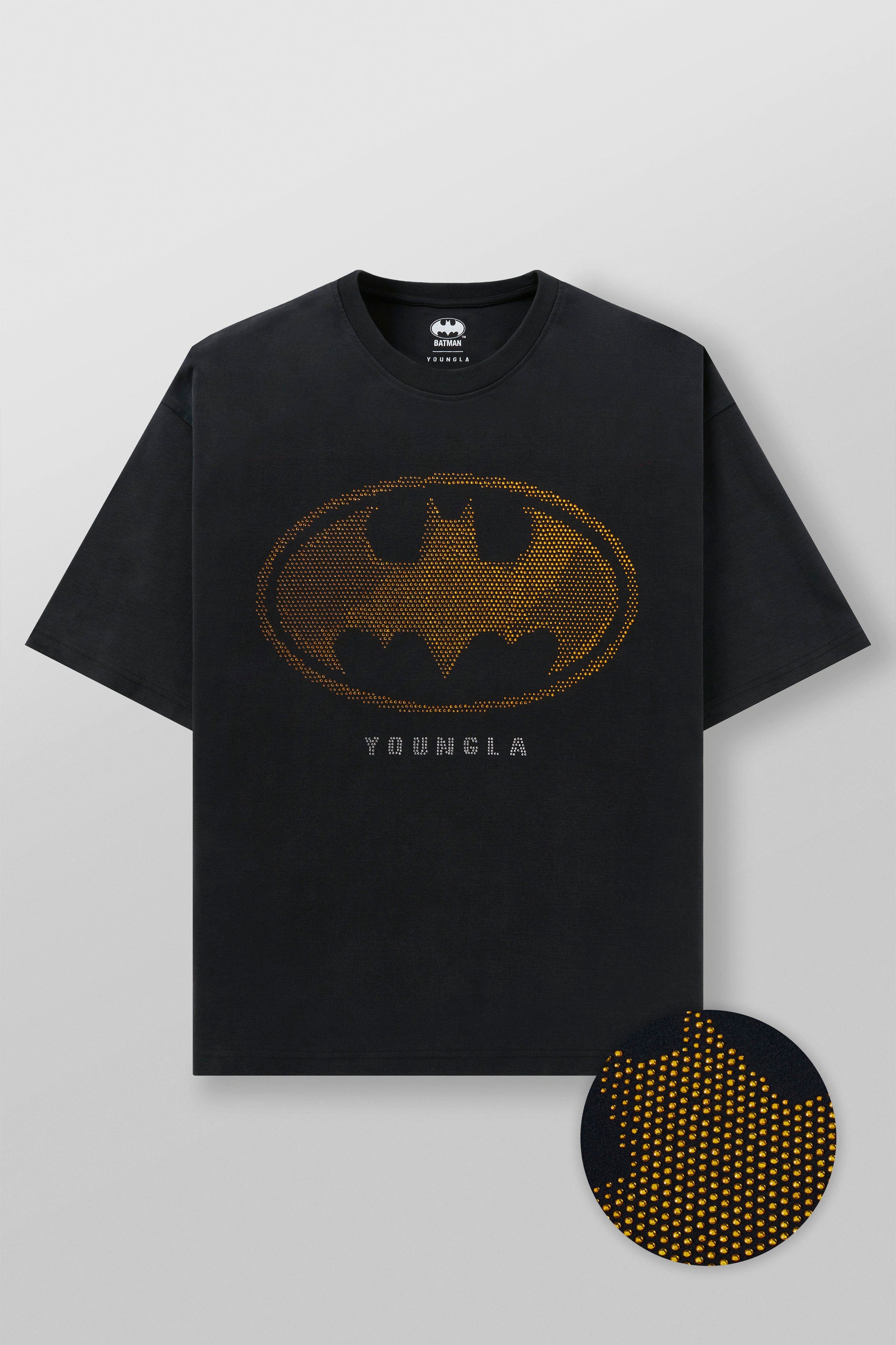 YoungLA 4257 - Batman Rhinestone Tees 'Batman Logo'