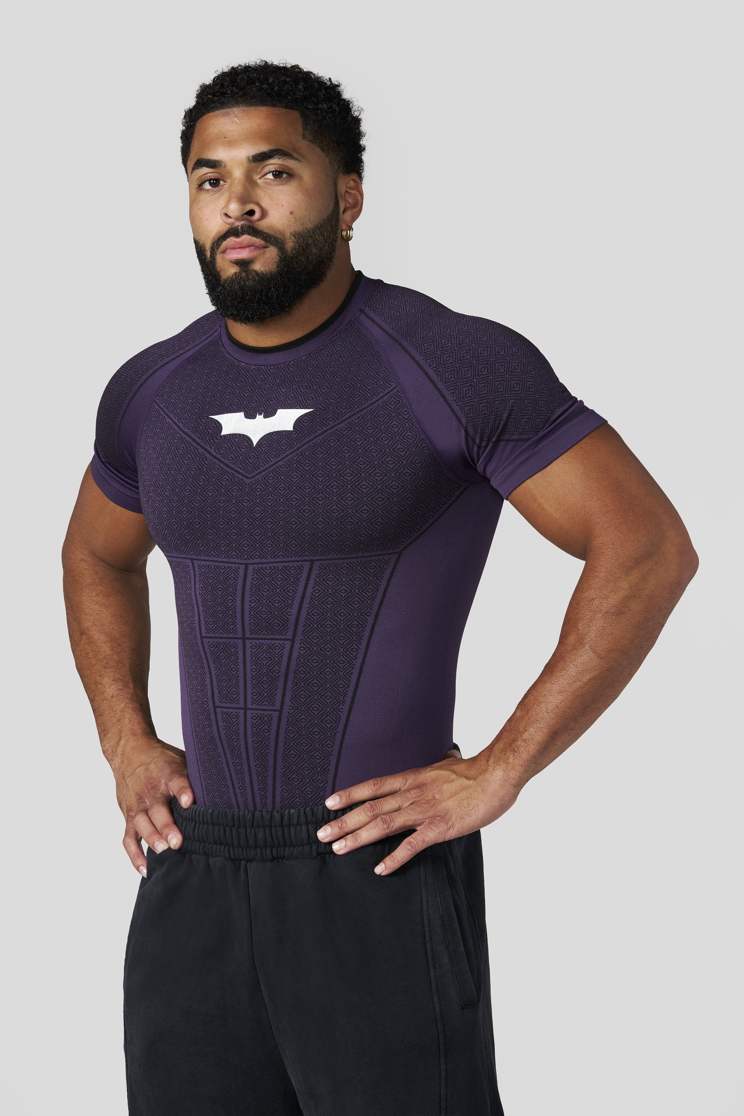 YoungLA 4259 - Batman Compression Tees - Purple Limited Edition 'Purple'