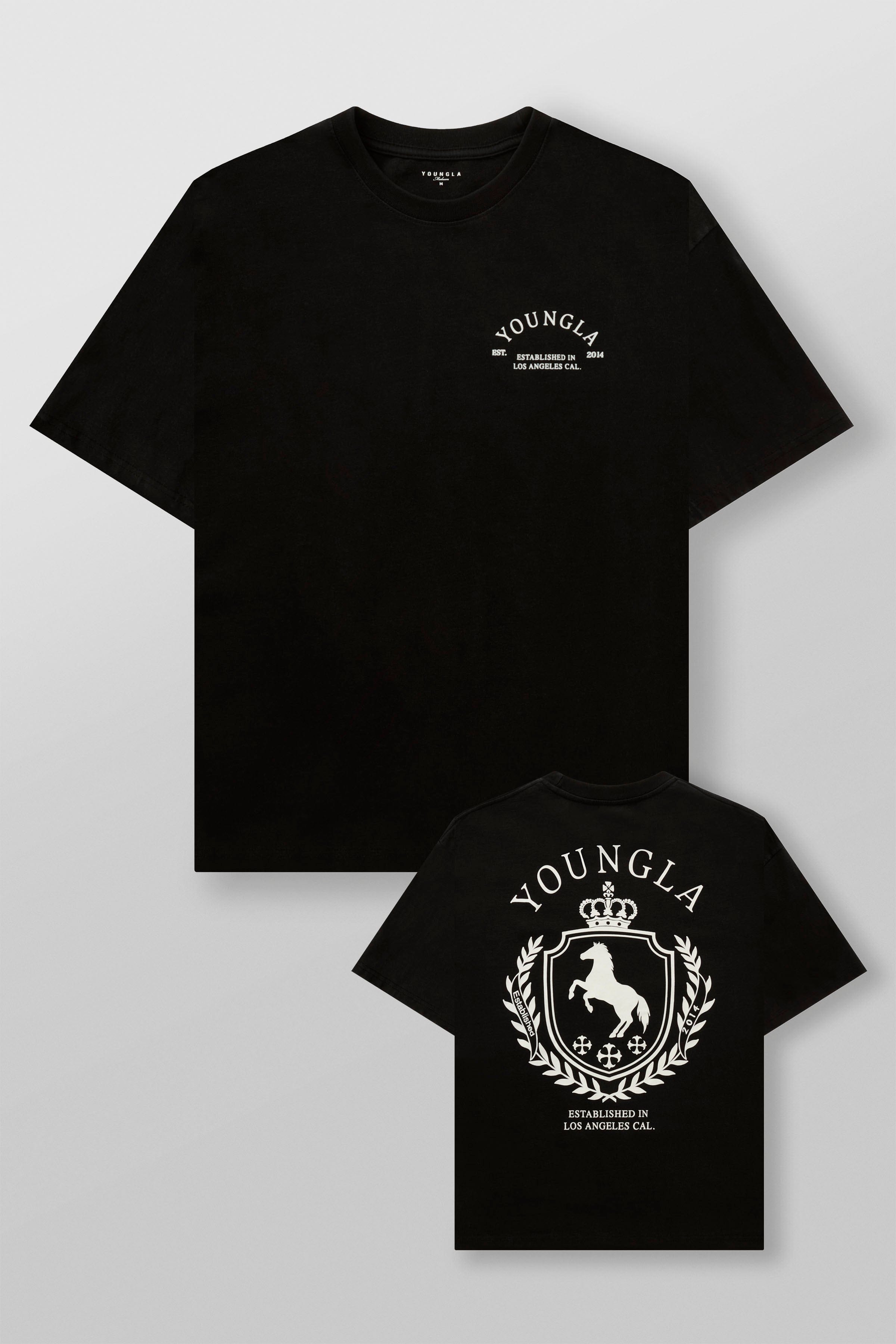 YoungLA 4268 - Old Money Tees 'Black Wash'