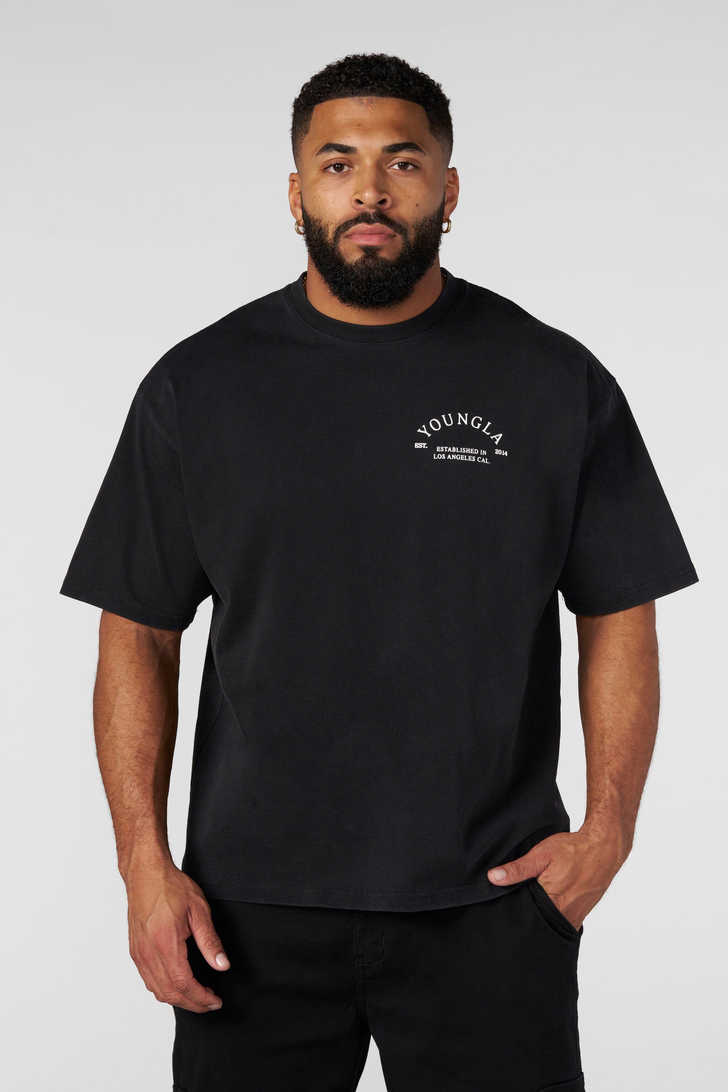 YoungLA 4268 - Old Money Tees 'Black Wash'
