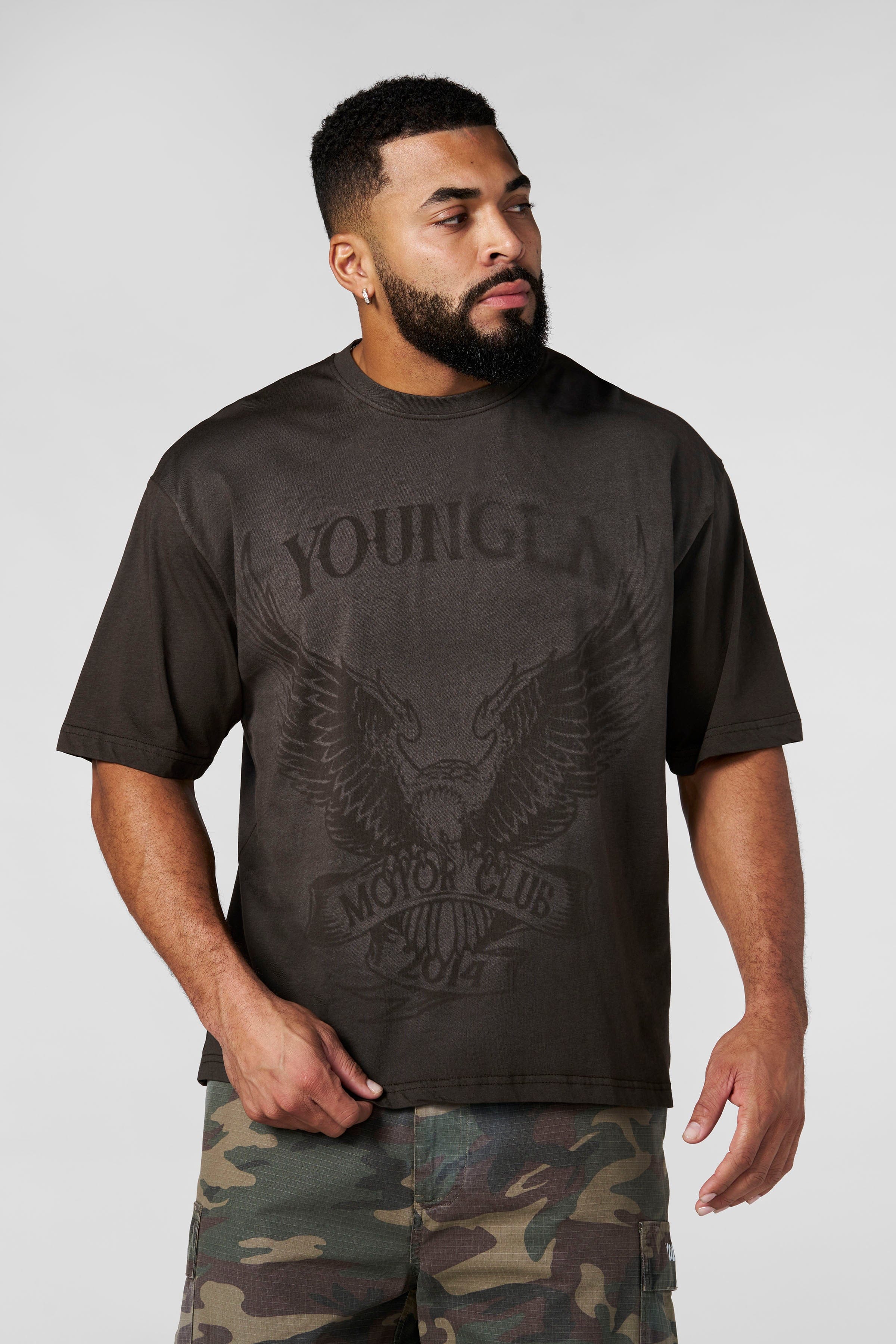 Young La 4277 - Shadow Vintage Tees 'Brown Wash'