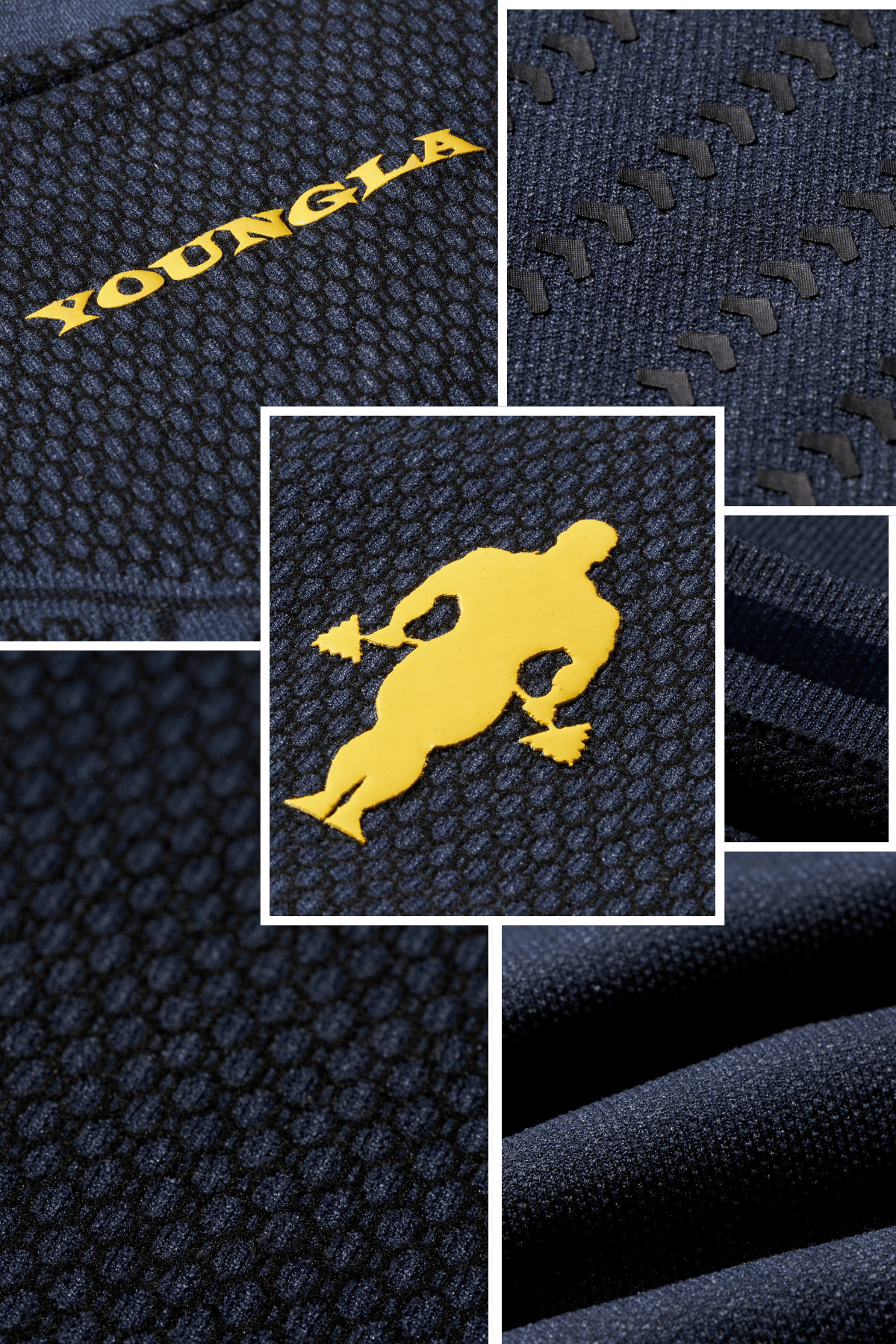 YoungLA 4286 - Gold's Iron Legacy Compression Tees 'Navy'