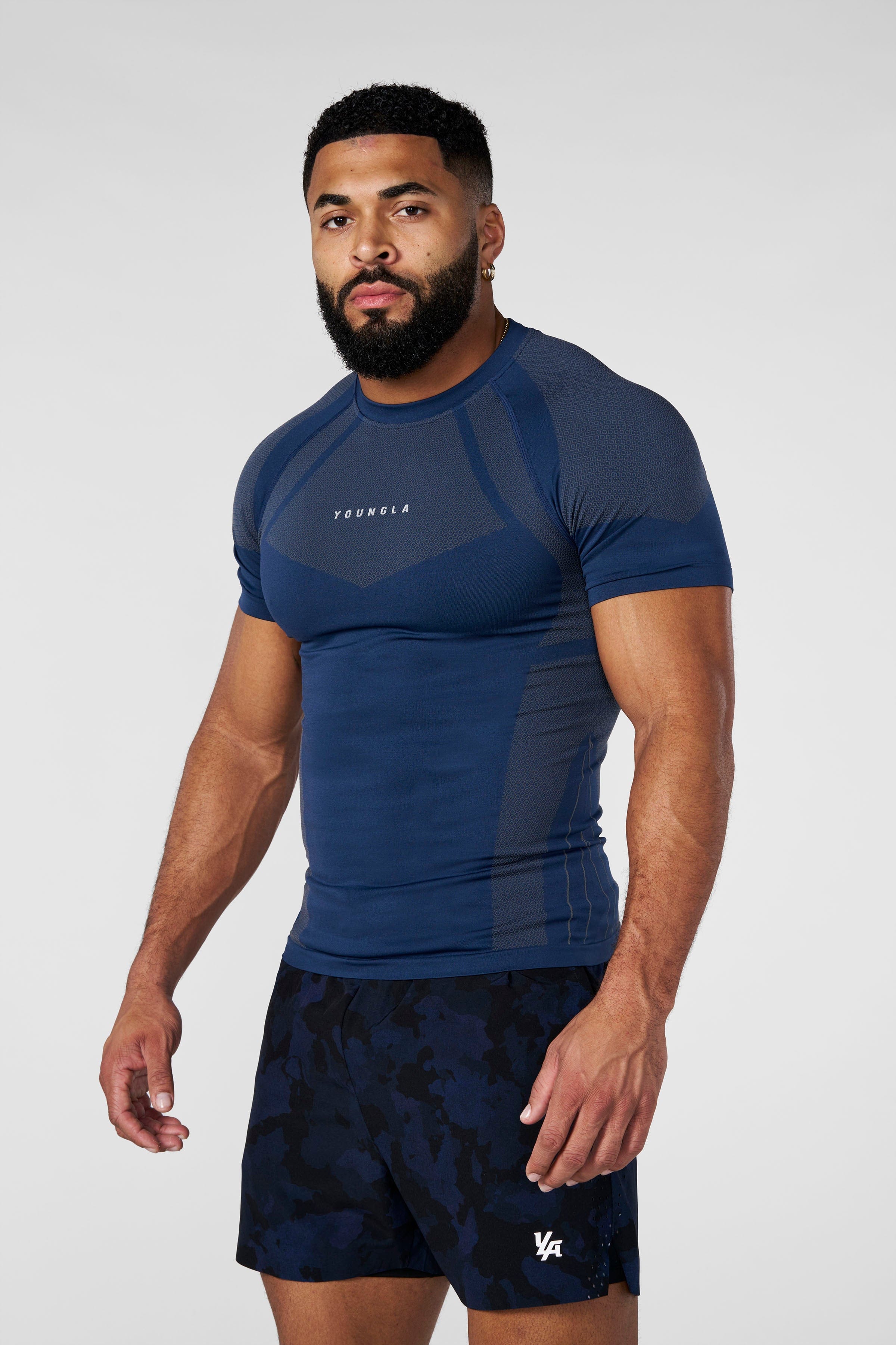 YoungLA 4294 - Apex Compression Tees 'Navy'