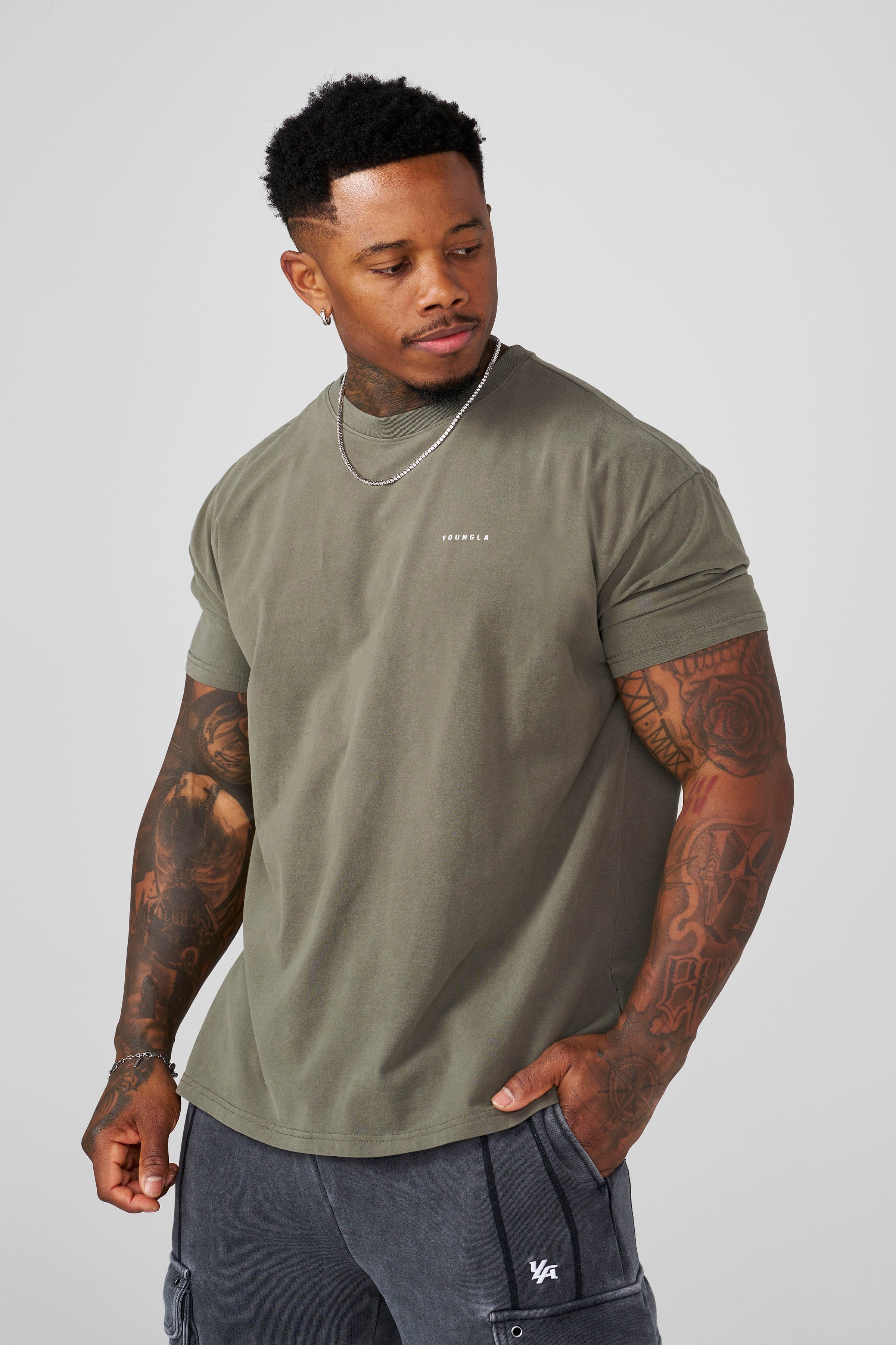 YoungLA 4295 - Perfect Tailored Tees 'Olive'
