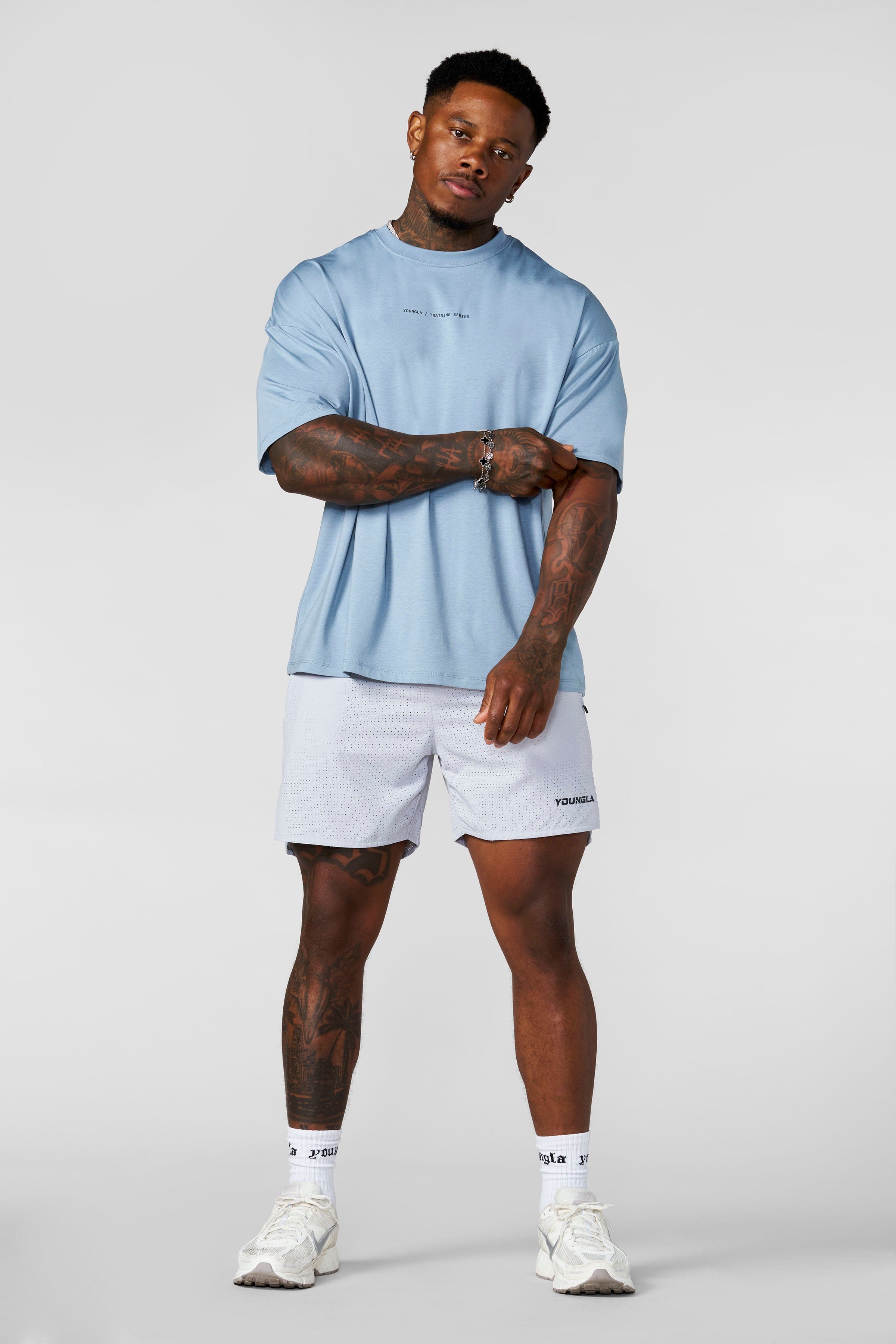 YoungLA 4317 - AeroTech Training Tees 'Light Blue'