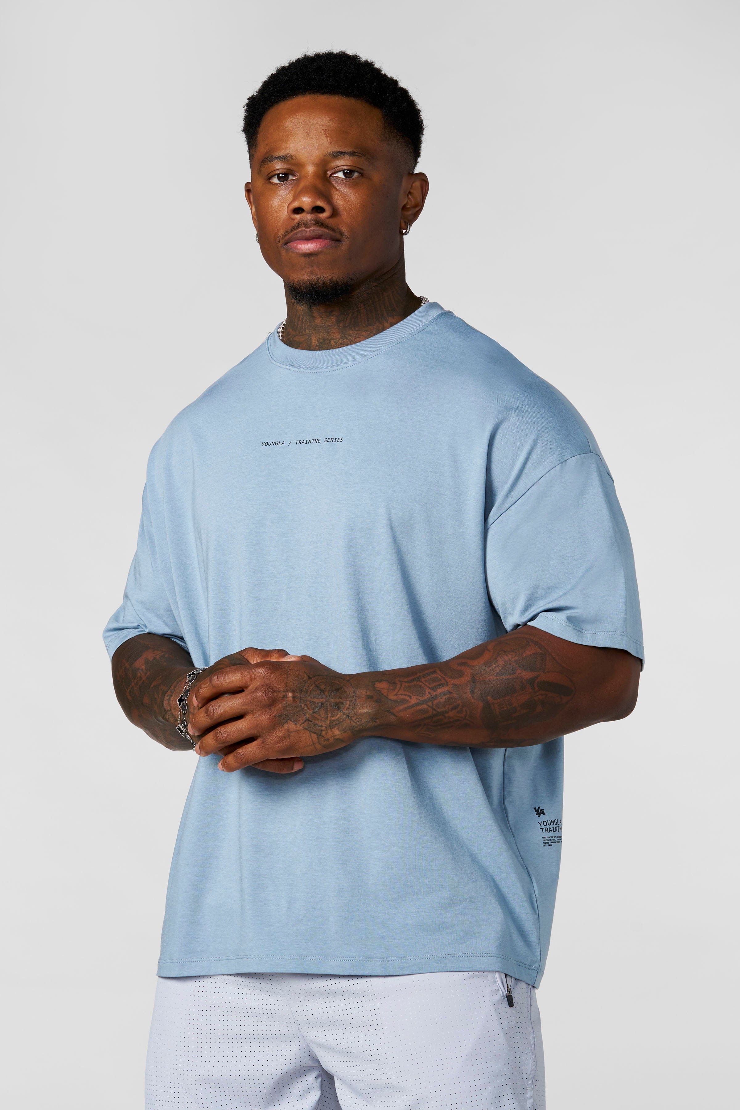 YoungLA 4317 - AeroTech Training Tees 'Light Blue'