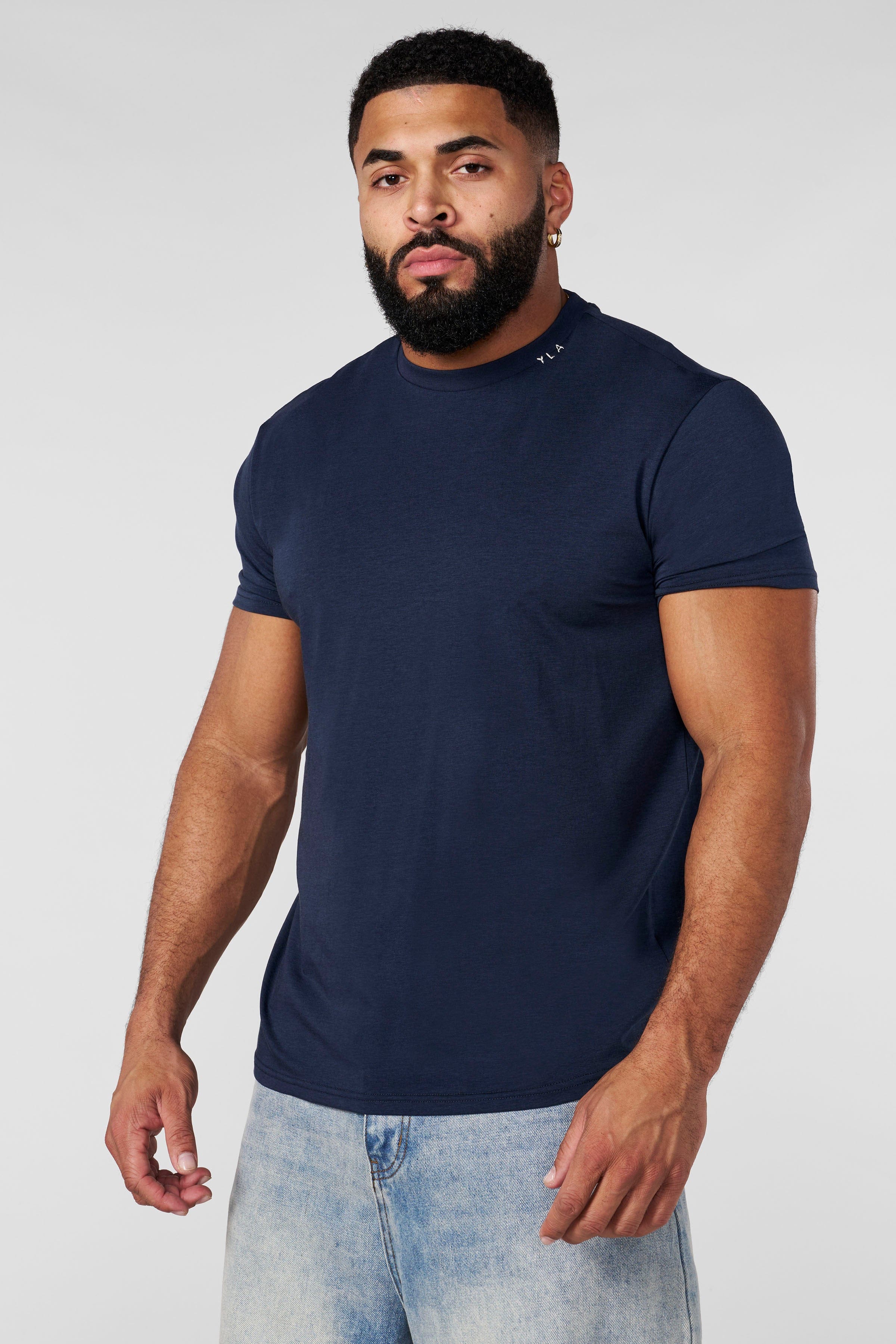 YoungLA 4334 - AeroTech Fitted Tees 'Navy'