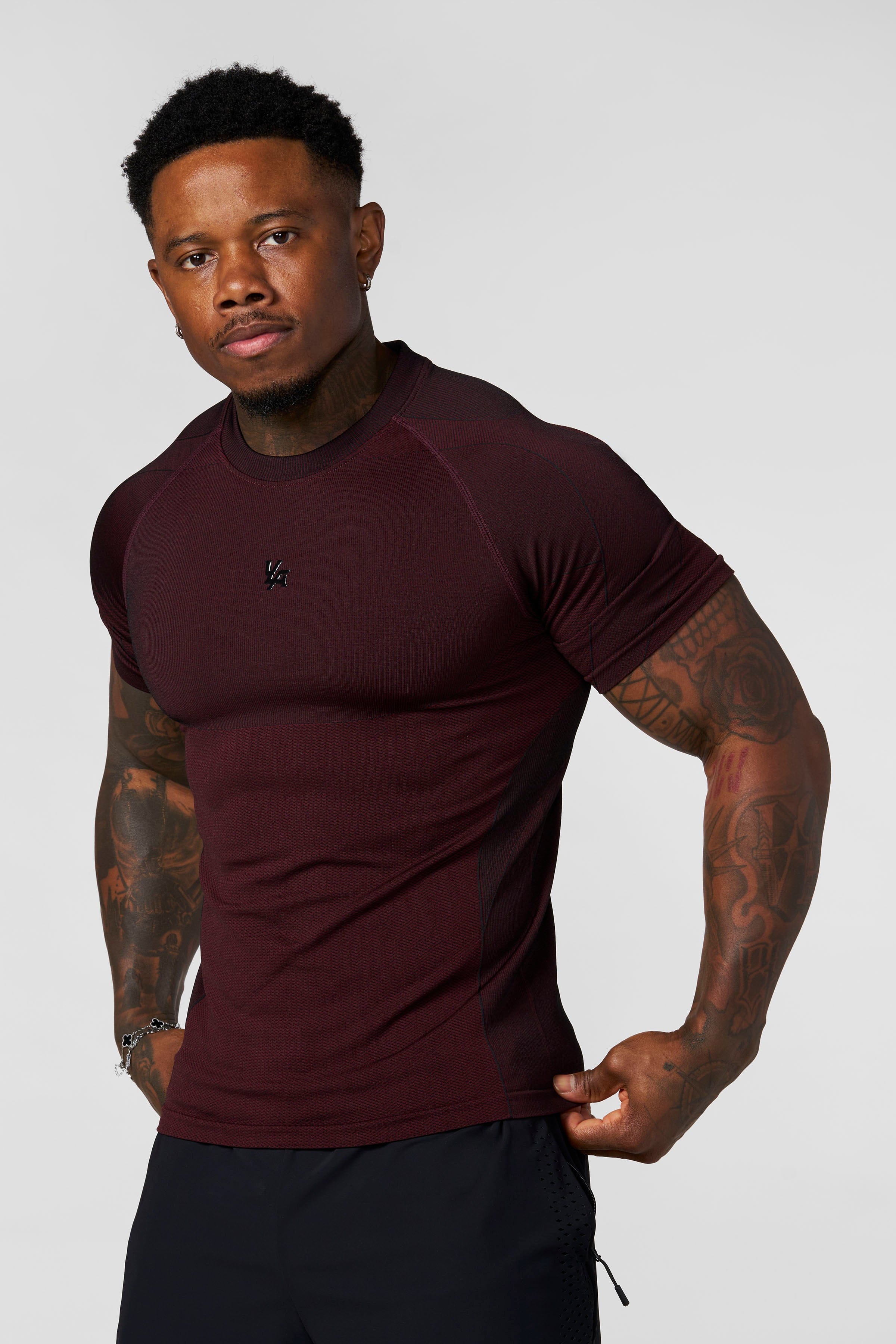 YoungLA 4339 - Forme Compression Tees 'Burgundy'