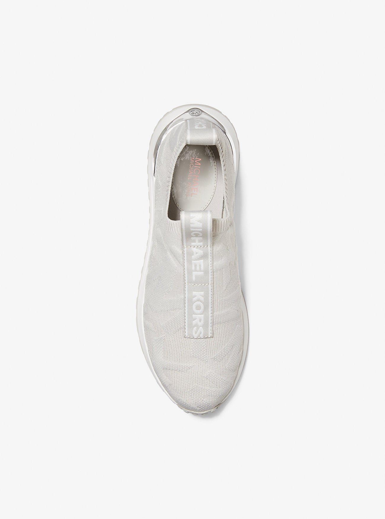 Bodie Logo Embossed Stretch Knit Slip-On Trainer ALUMINUM