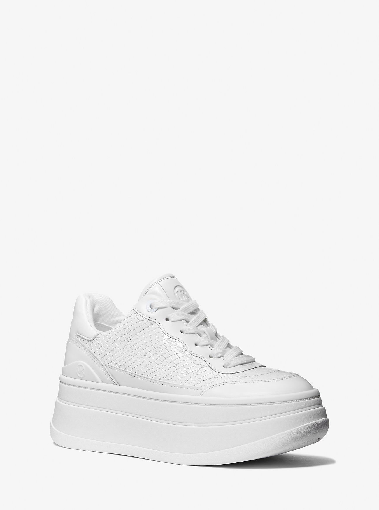 Hayes Snake Embossed Platform Sneaker OPTIC WHITE