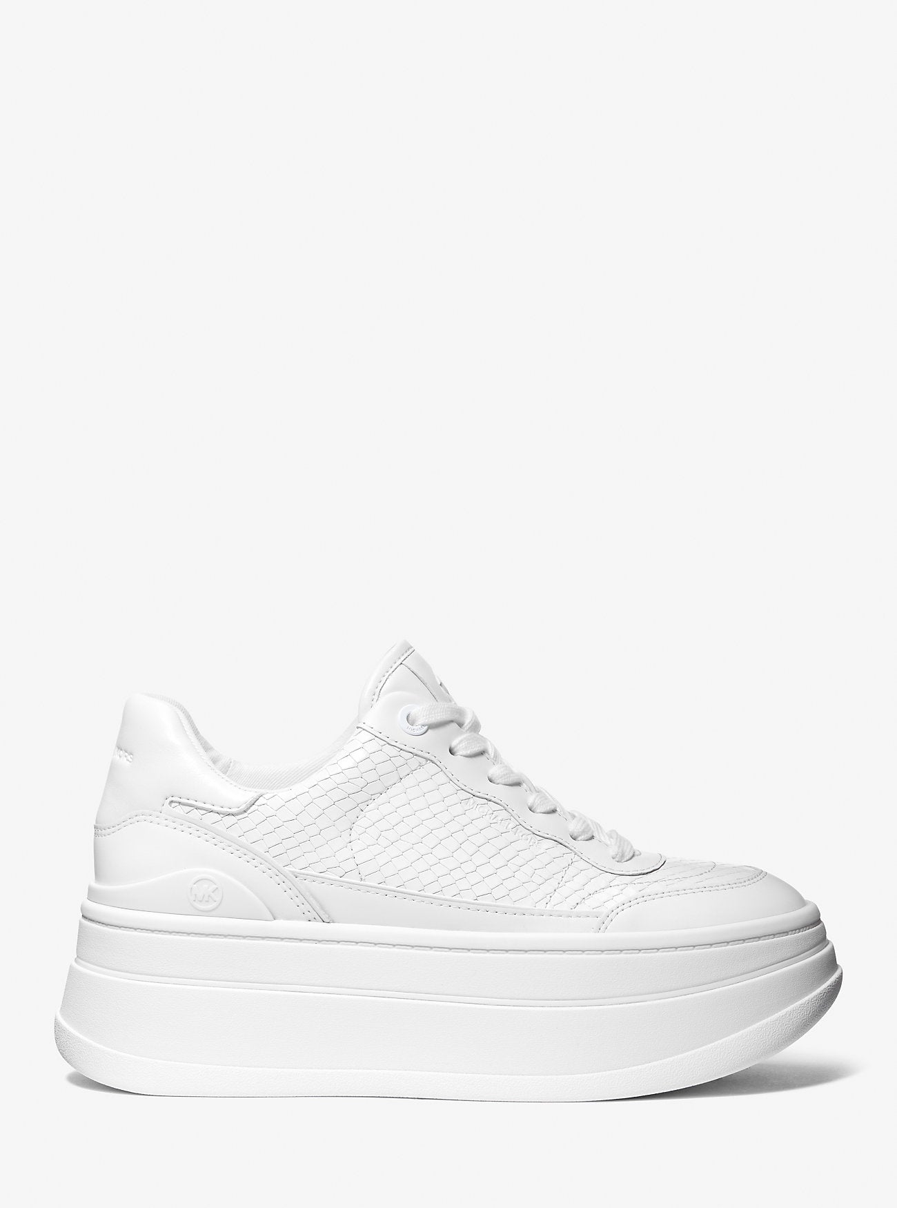 Hayes Snake Embossed Platform Sneaker OPTIC WHITE