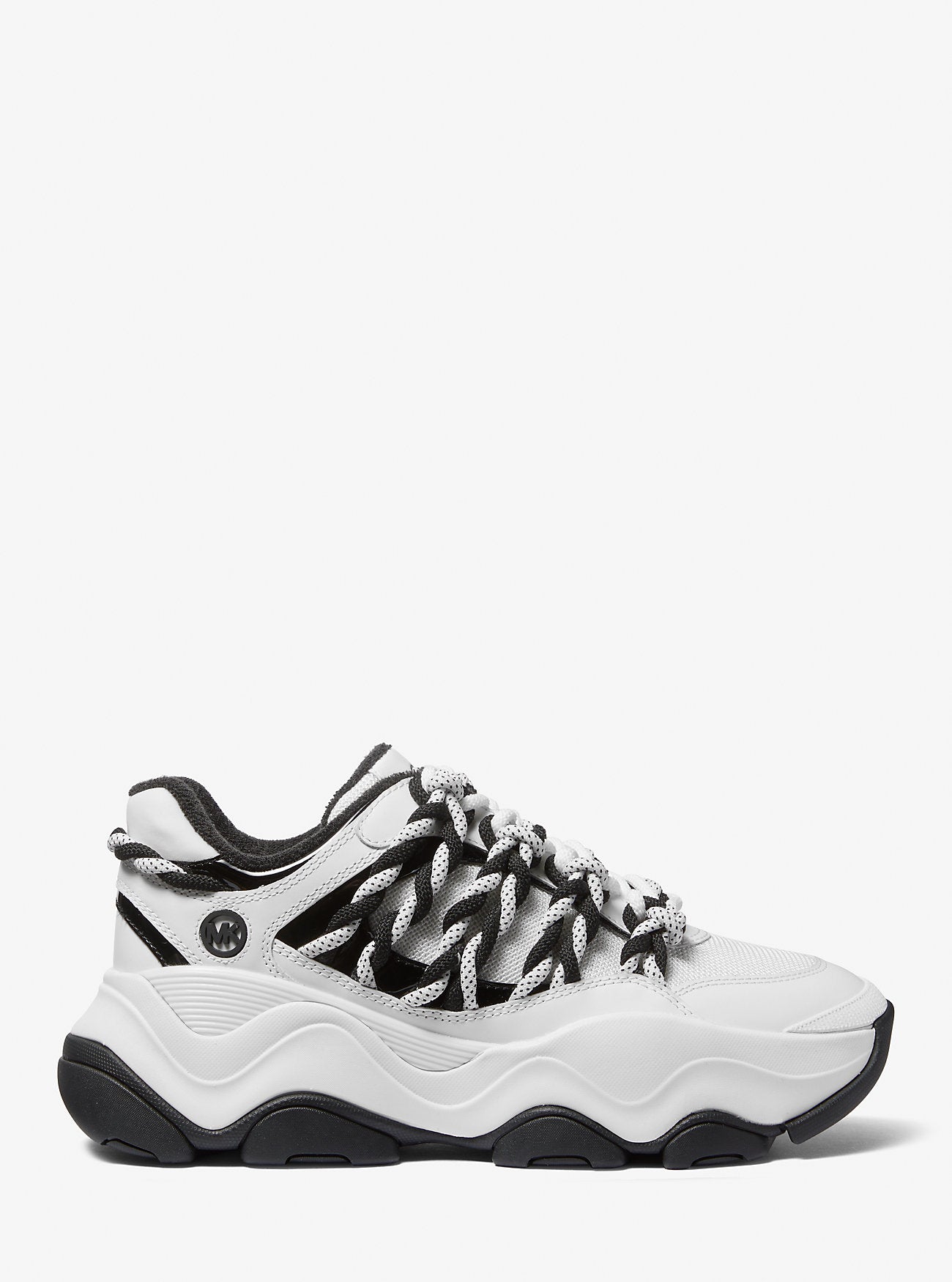 Atlas Cord Mesh and Leather Trainer OPTIC WHITE