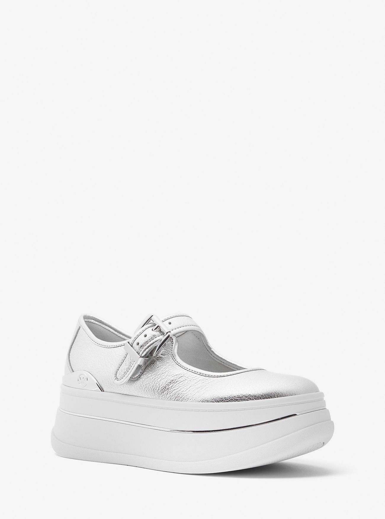 Hayes Metallic Leather Mary Jane Sneaker SILVER