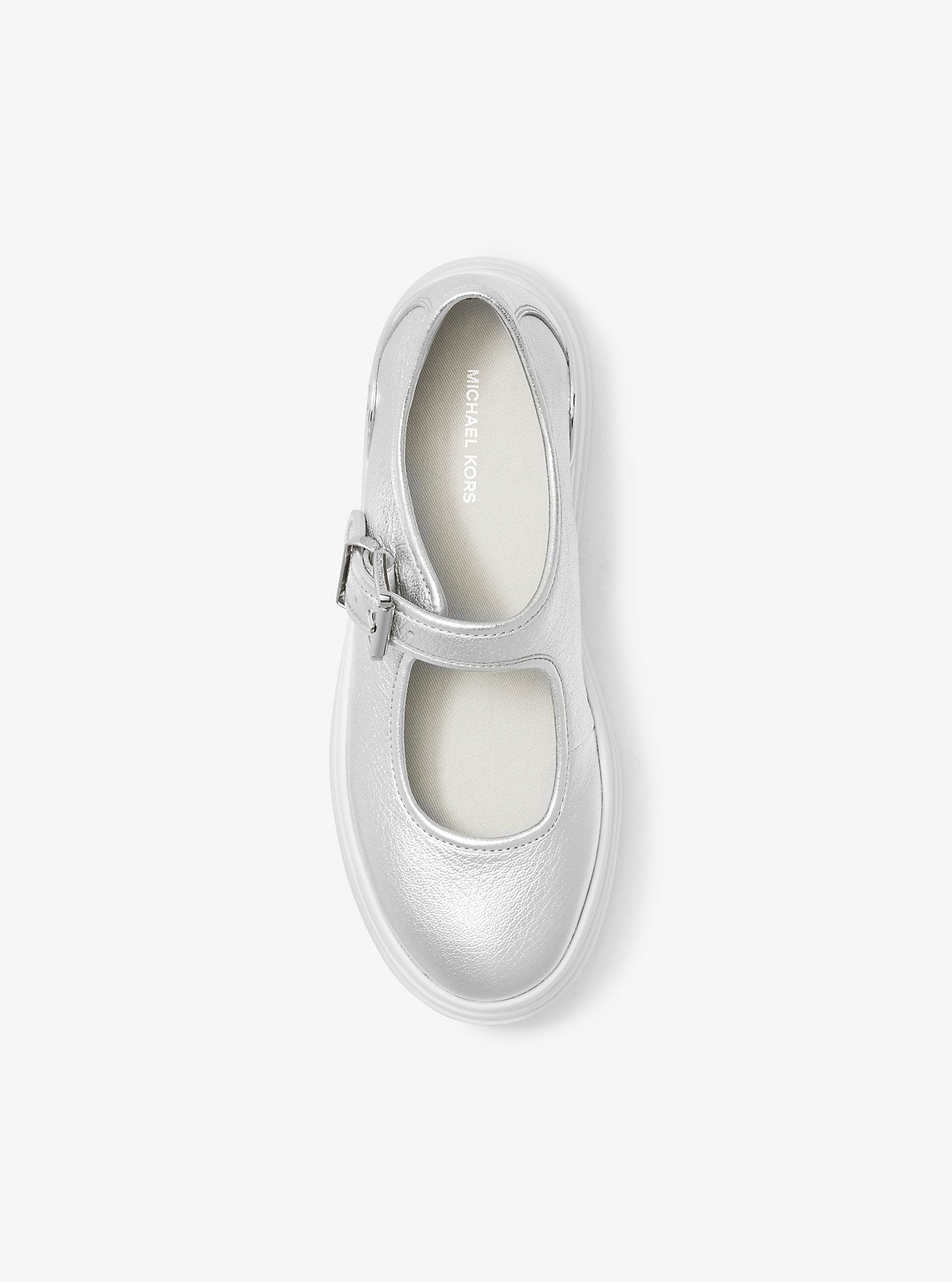 Hayes Metallic Leather Mary Jane Sneaker SILVER