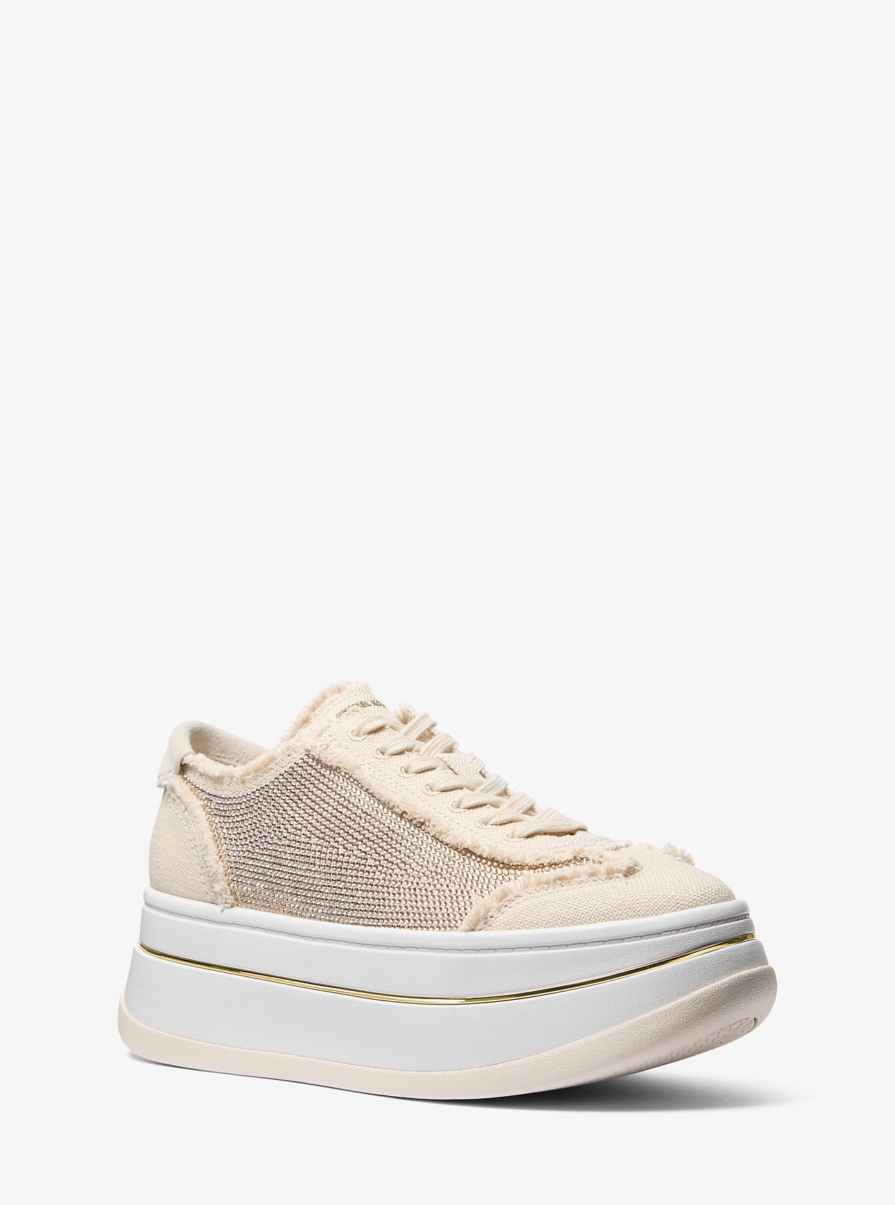 Hayes Embellished Linen Blend Sneaker NATURAL