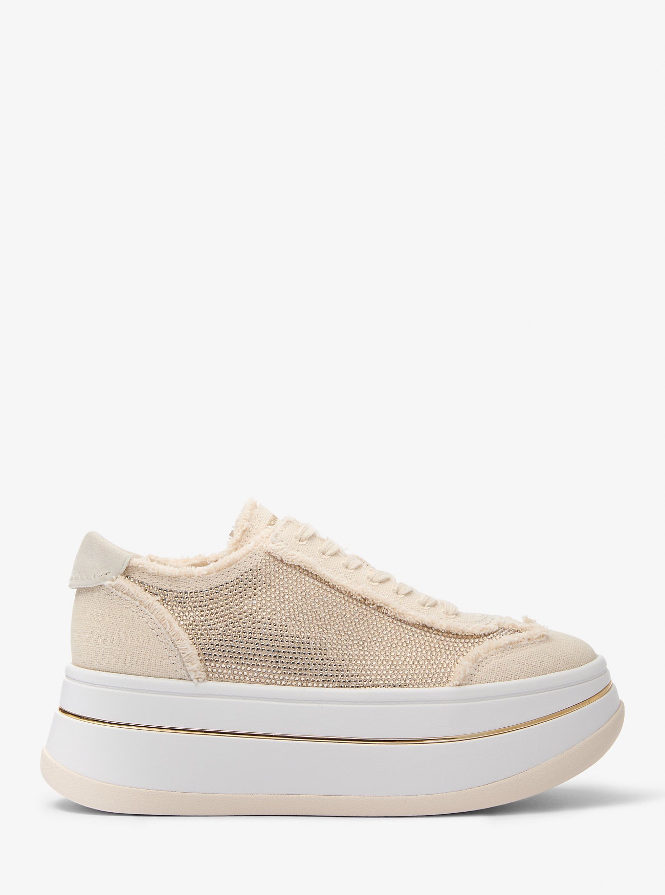 Hayes Embellished Linen Blend Sneaker NATURAL