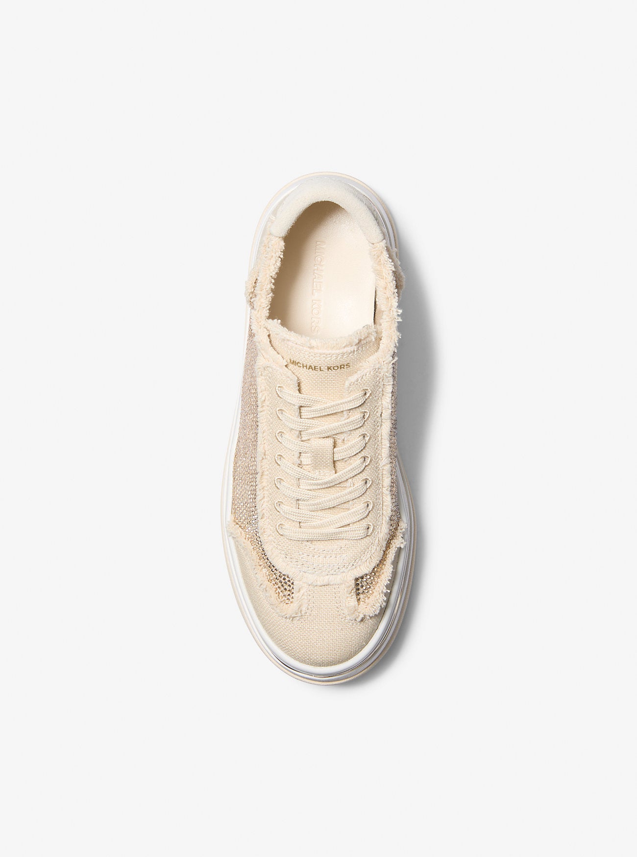 Hayes Embellished Linen Blend Sneaker NATURAL