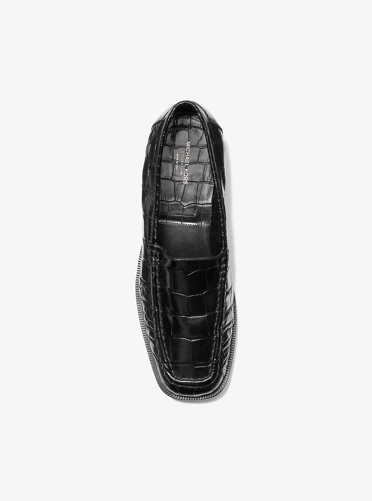 Carolyn Crocodile Embossed Leather Loafer