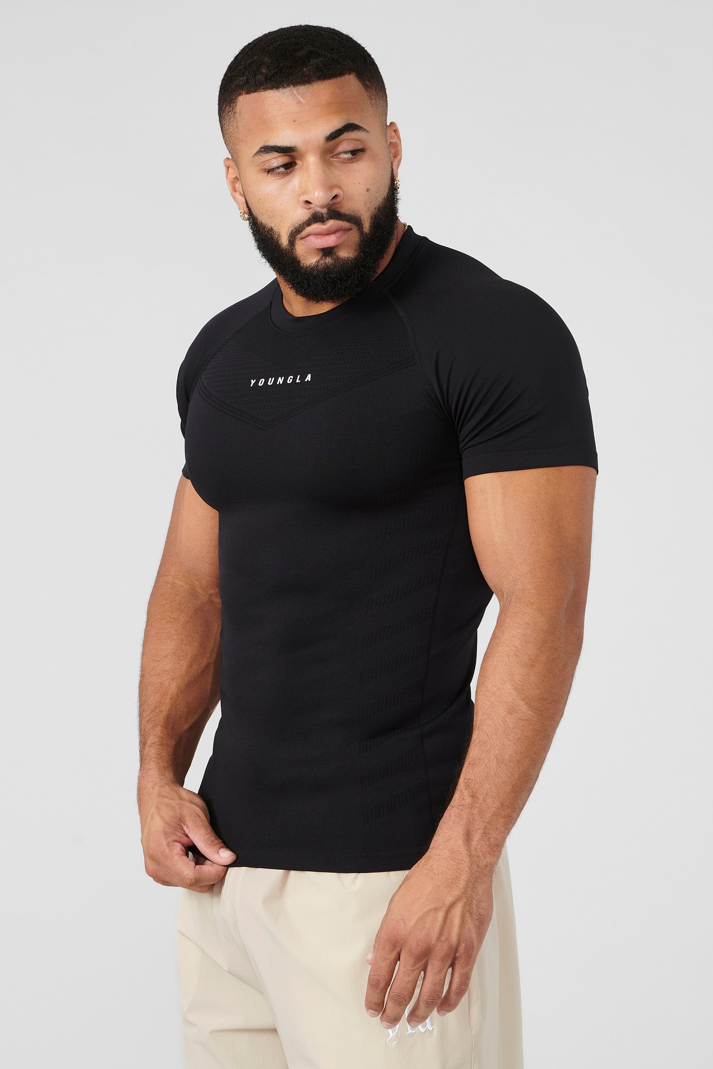 Young La 475 SuperVillain Compression Tees 'Black'