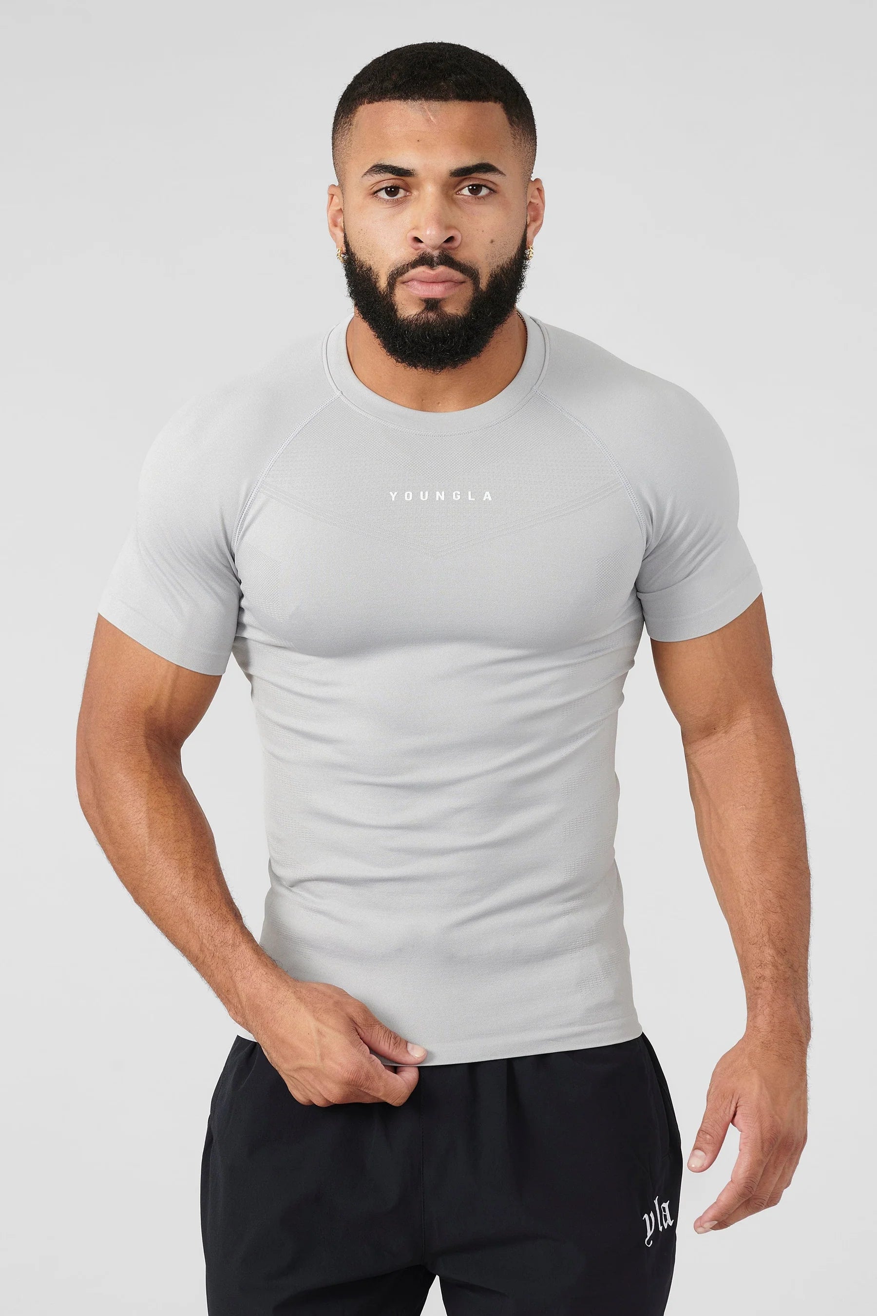 Young La 475 SuperVillain Compression Tees 'Grey'
