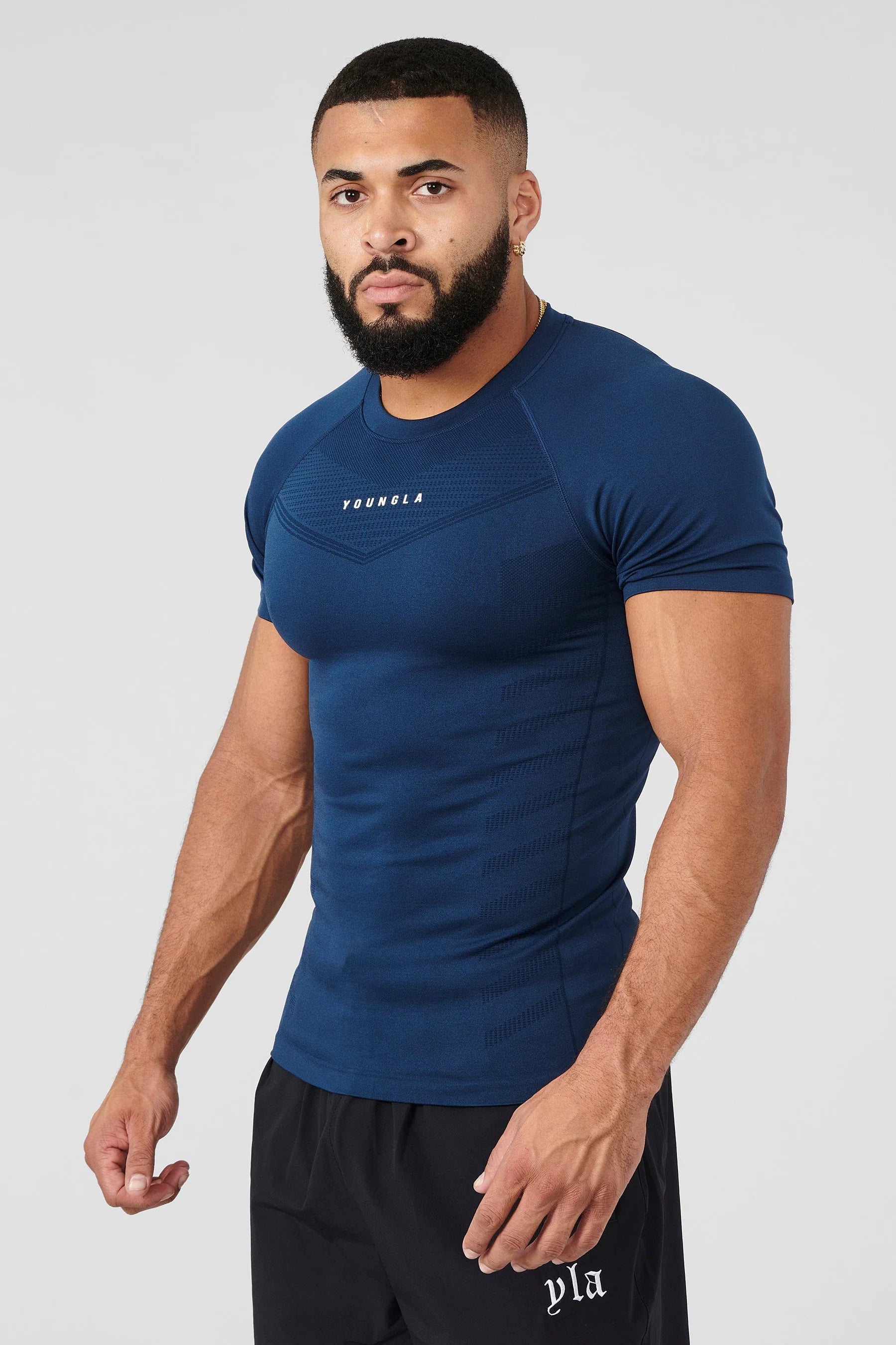 Young La 475 SuperVillain Compression Tees 'Navy'