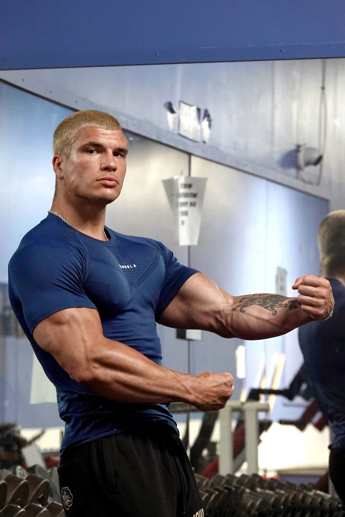 Young La 475 SuperVillain Compression Tees 'Navy'