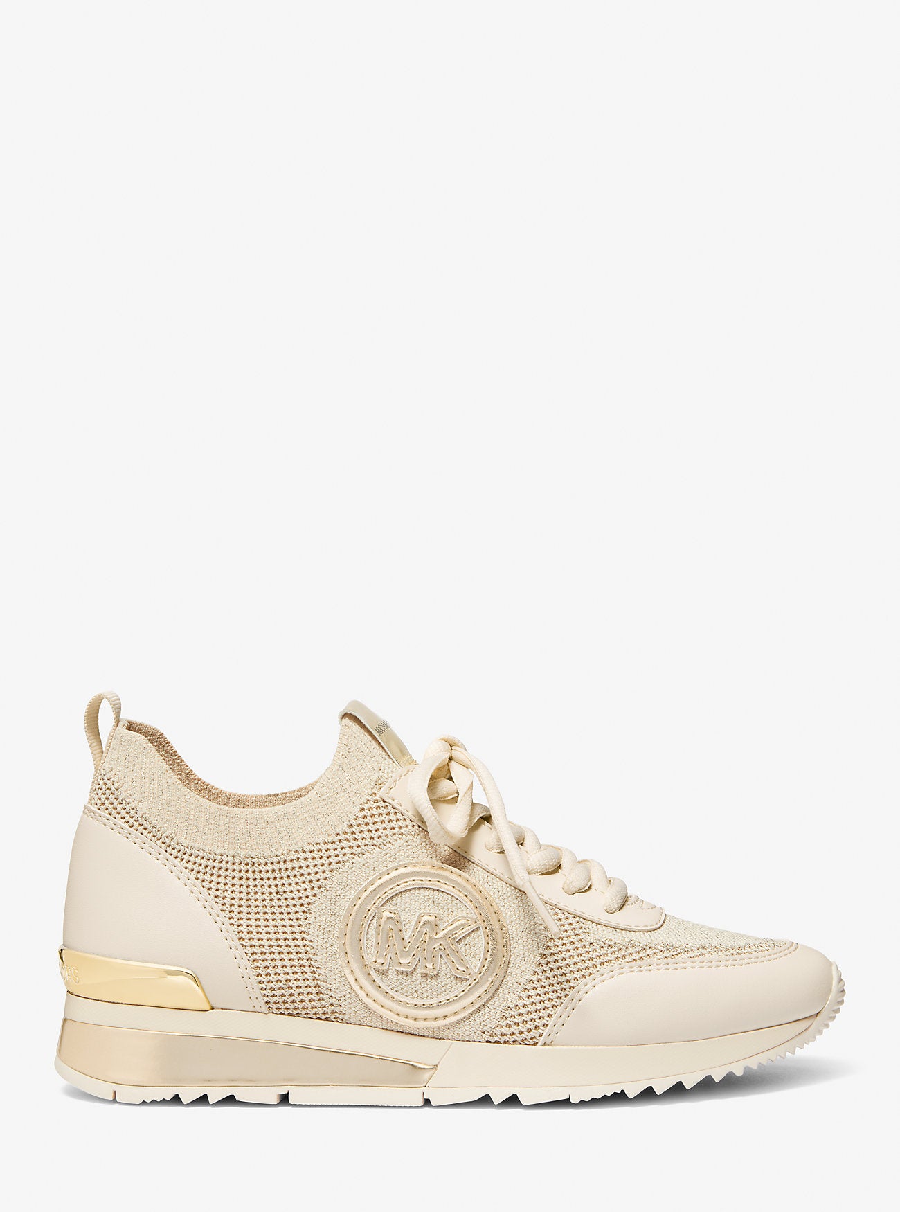 Jenkins Metallic Stretch Knit Trainer PALE GOLD
