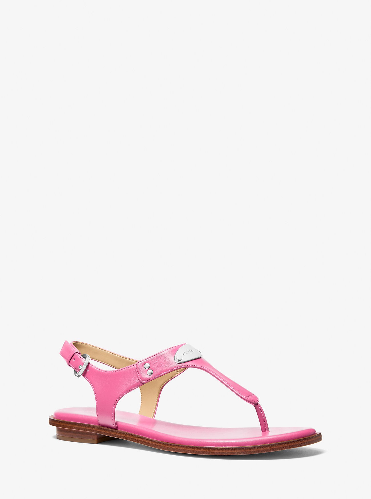 Logo Plate T-Strap Sandal DRAGONFRUIT