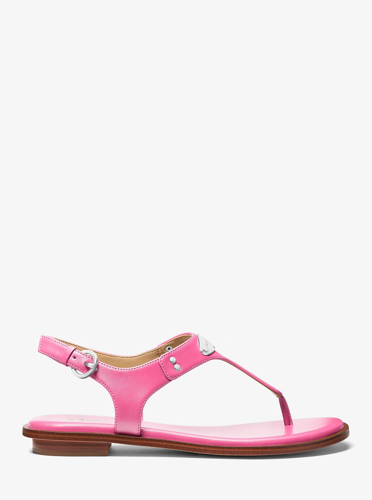 Logo Plate T-Strap Sandal DRAGONFRUIT