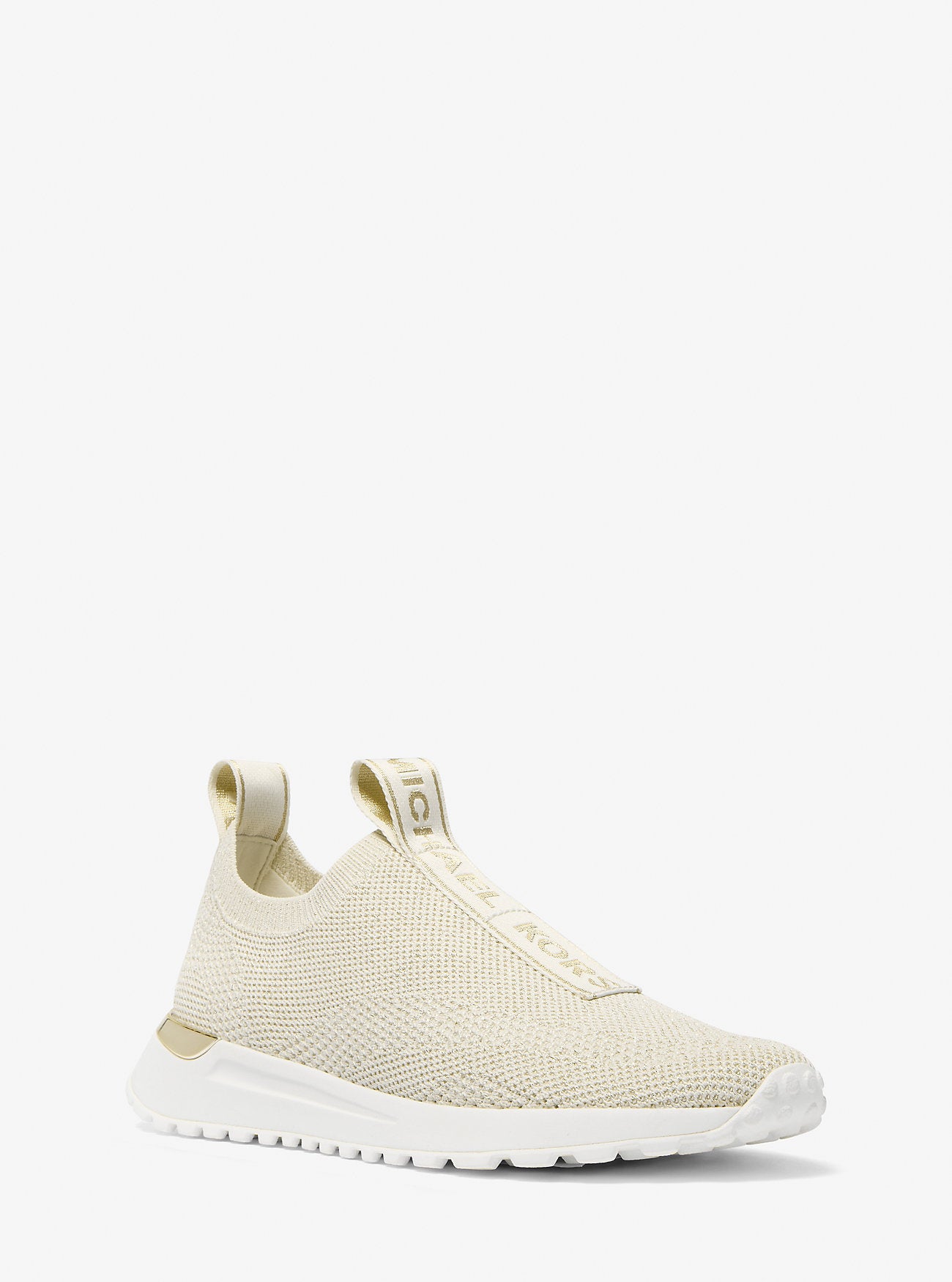 Bodie Metallic Knit Slip-On Sneaker PALE GOLD
