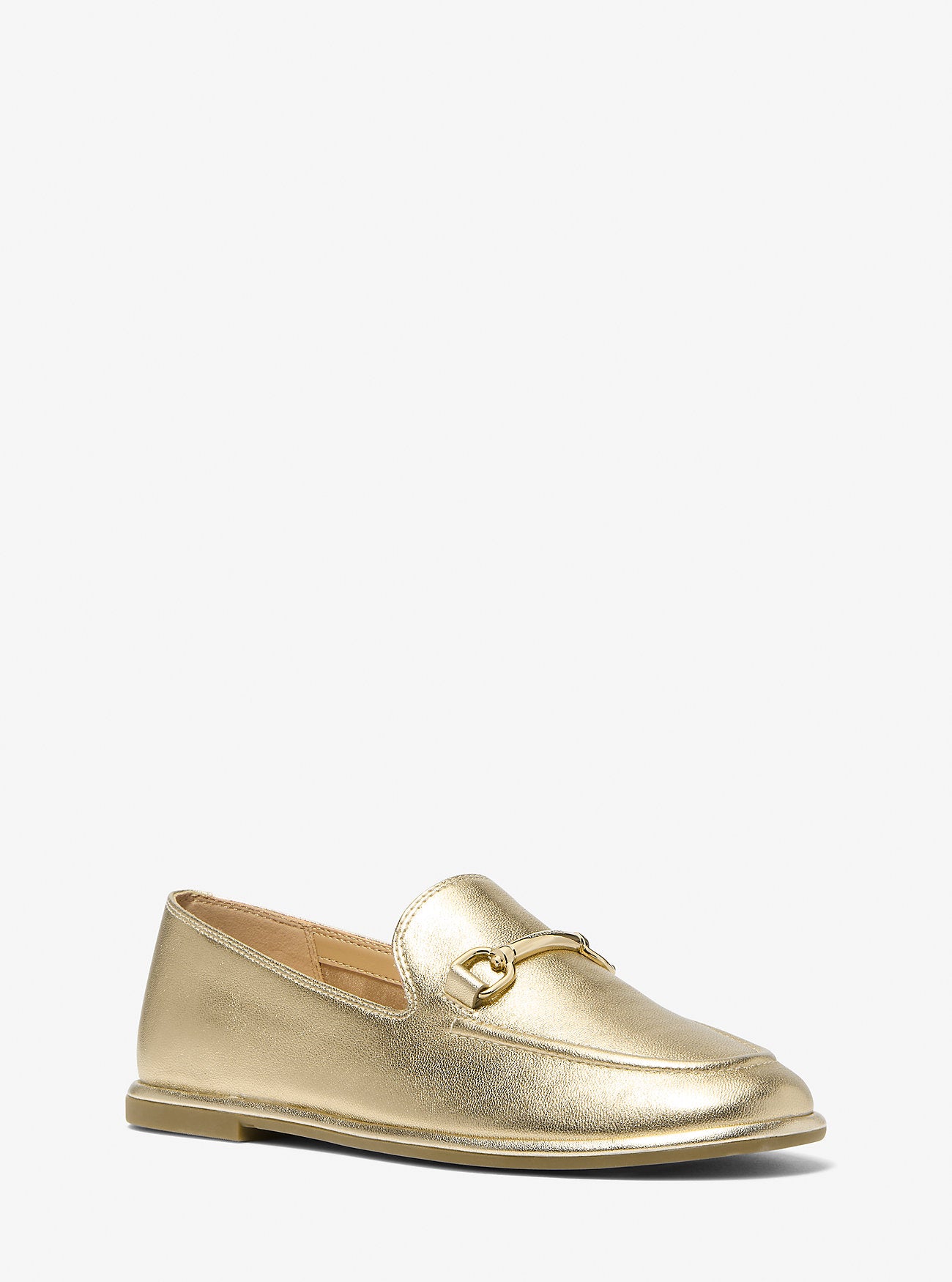 Carson Metallic Leather Loafer PALE GOLD