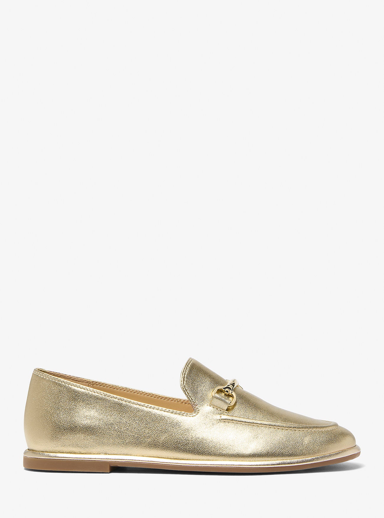 Carson Metallic Leather Loafer PALE GOLD