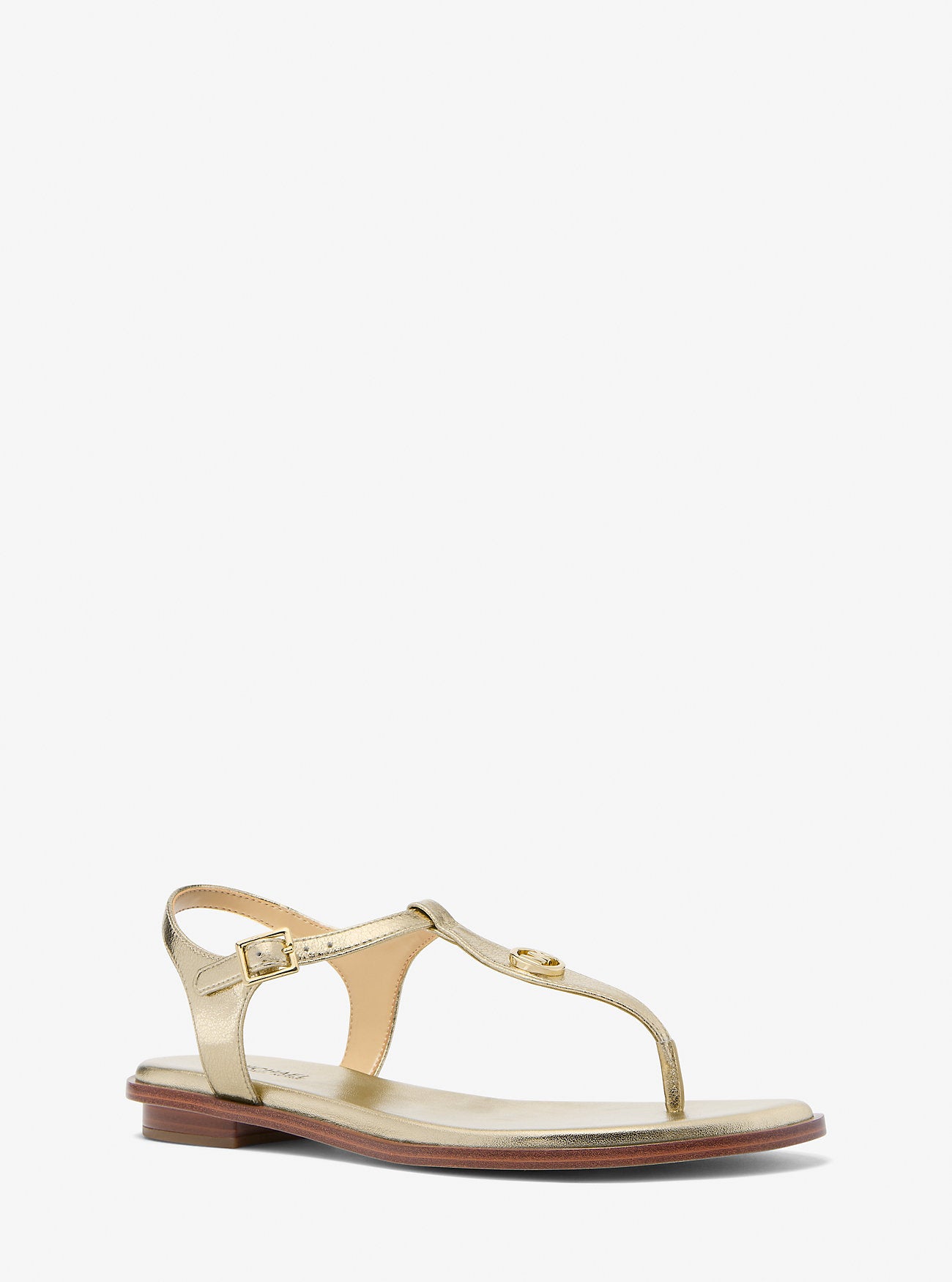 Mallory Metallic T-Strap Sandal PALE GOLD