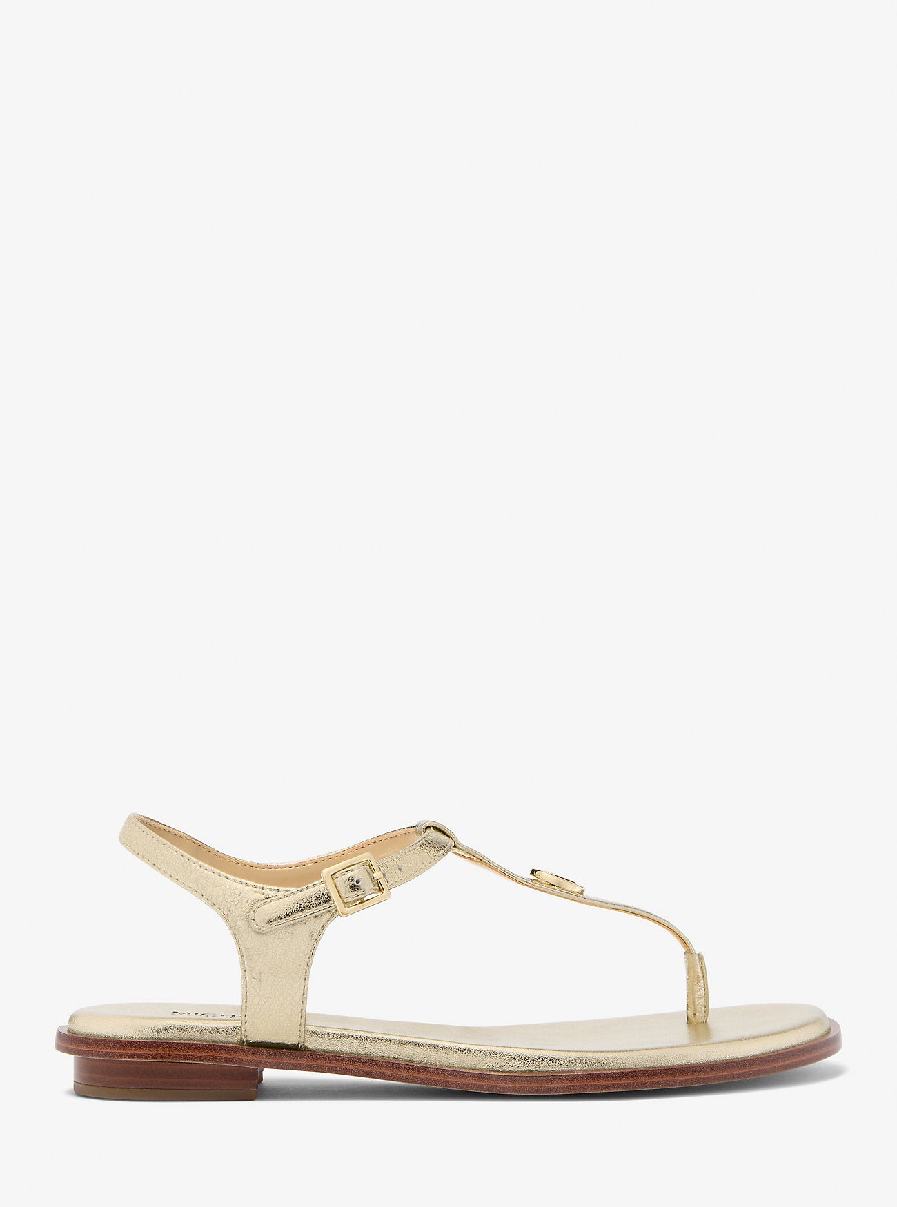Mallory Metallic T-Strap Sandal PALE GOLD