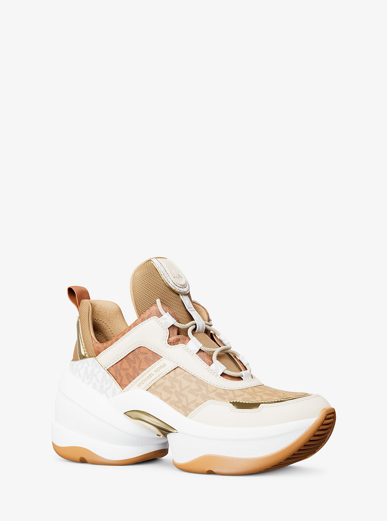 Olympia Mixed-Media Trainer CREAM MULTI
