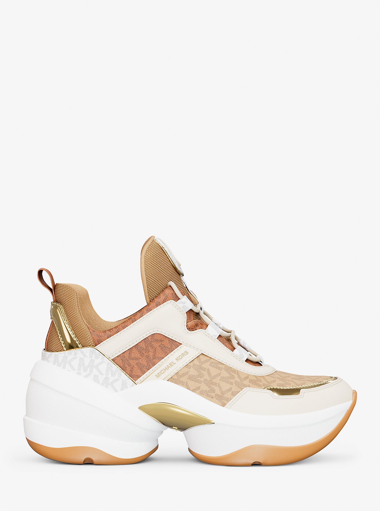 Olympia Mixed-Media Trainer CREAM MULTI