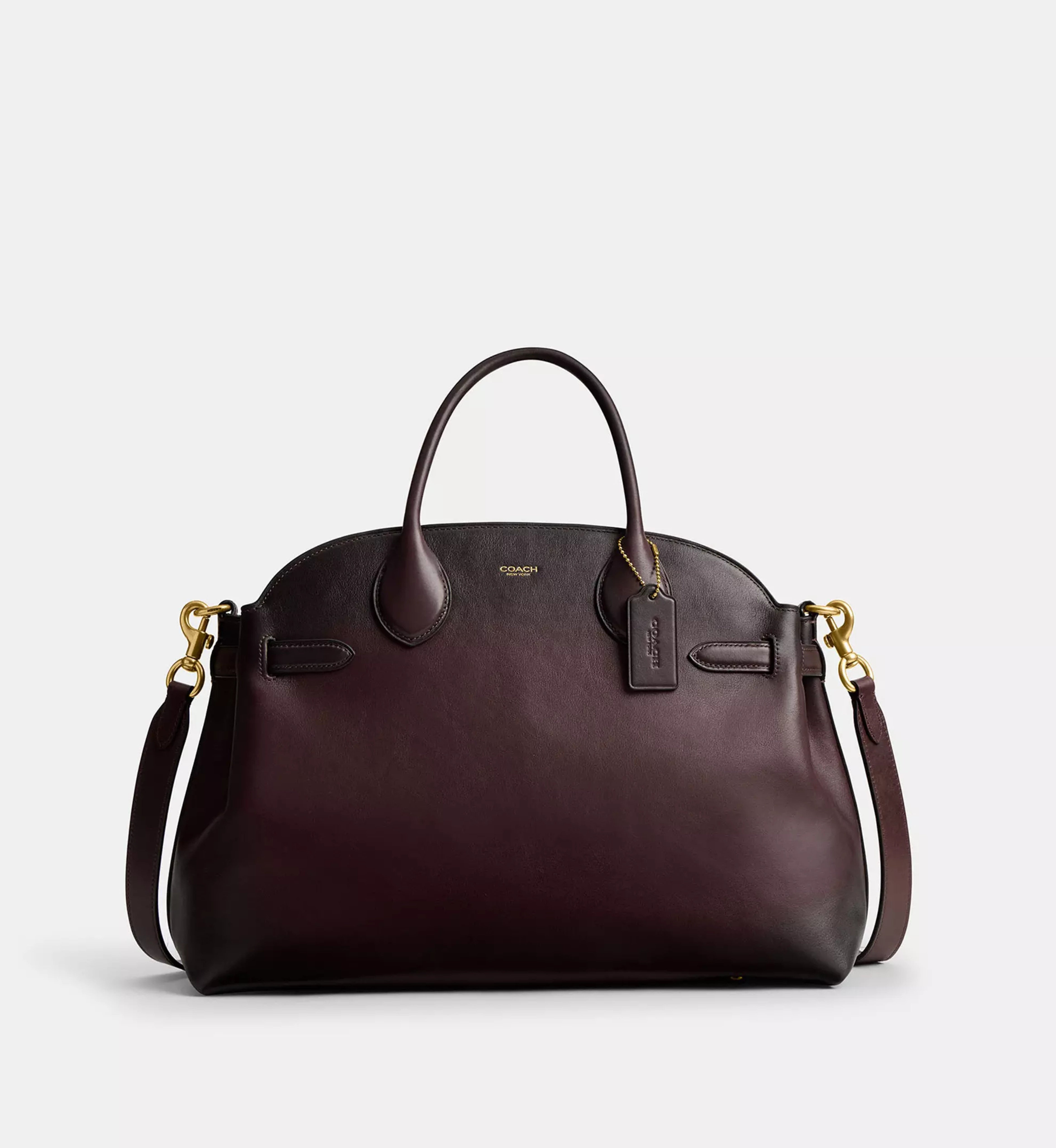 Coach Soft Empire Carryall Bag 40 'Smooth Leather Brass Merlot'