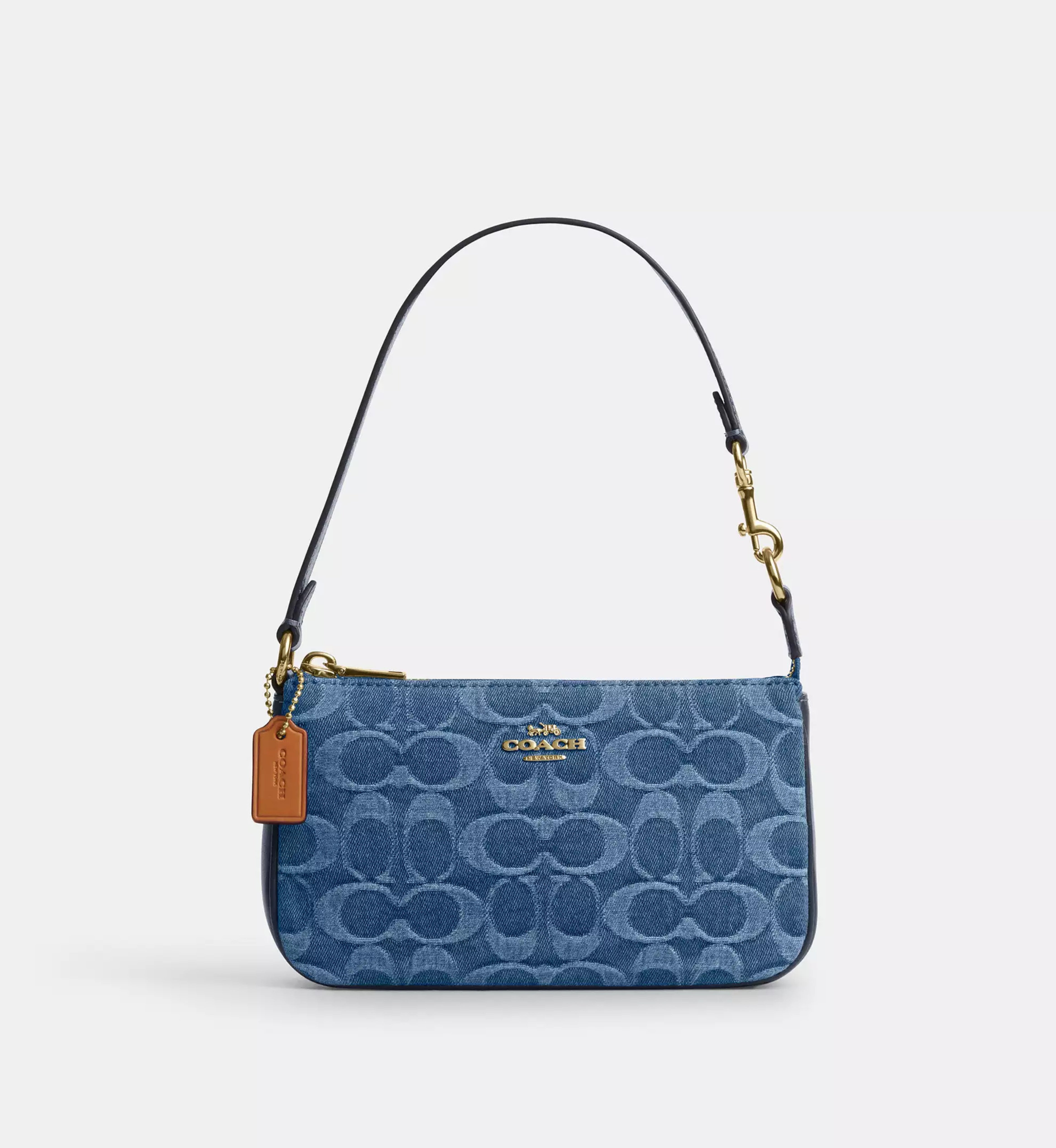 Coach Nolita 19 In Signature 'Denim Gold Indigo'