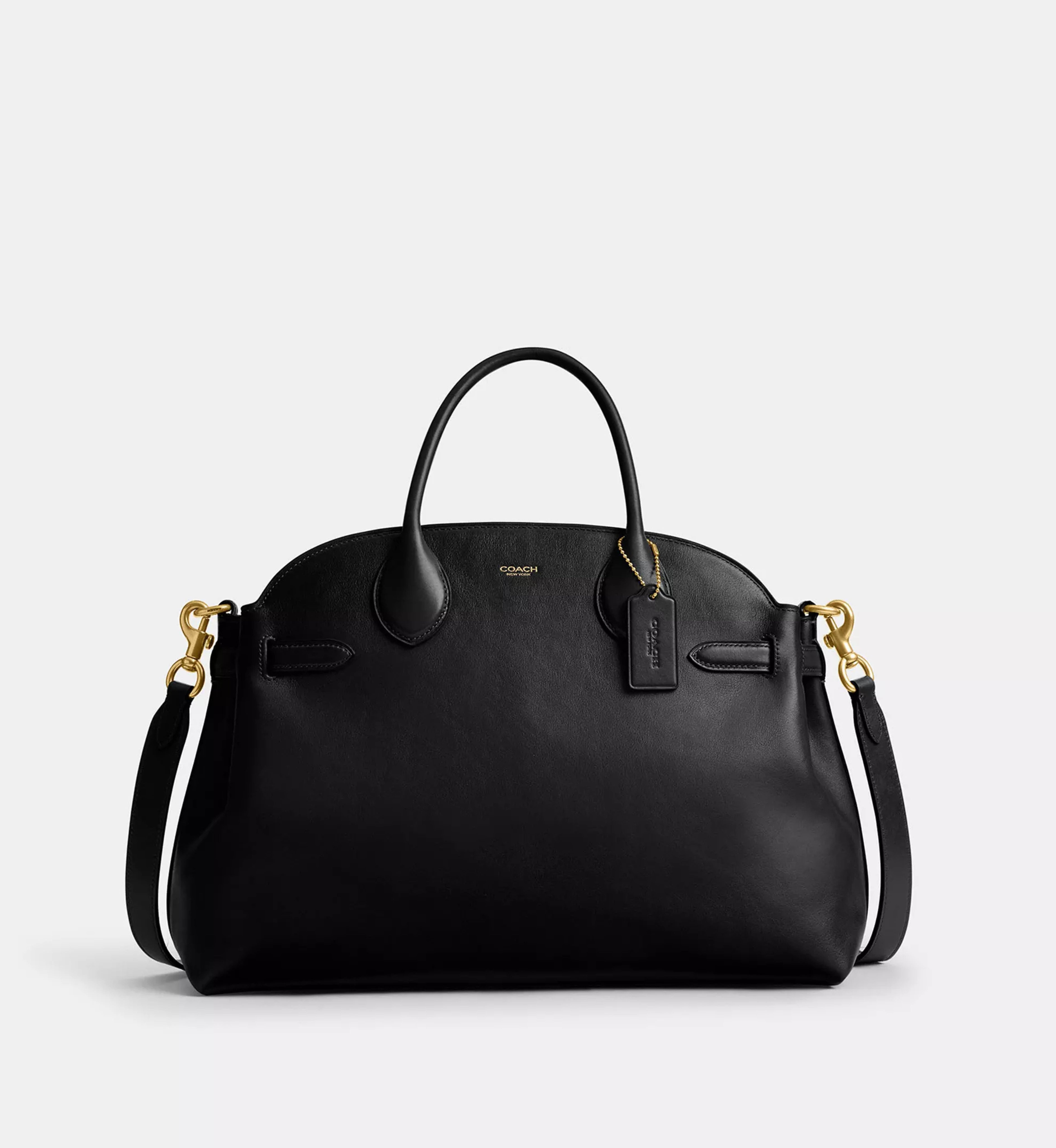 Coach Soft Empire Carryall Bag 40 'Smooth Leather Brass Black'