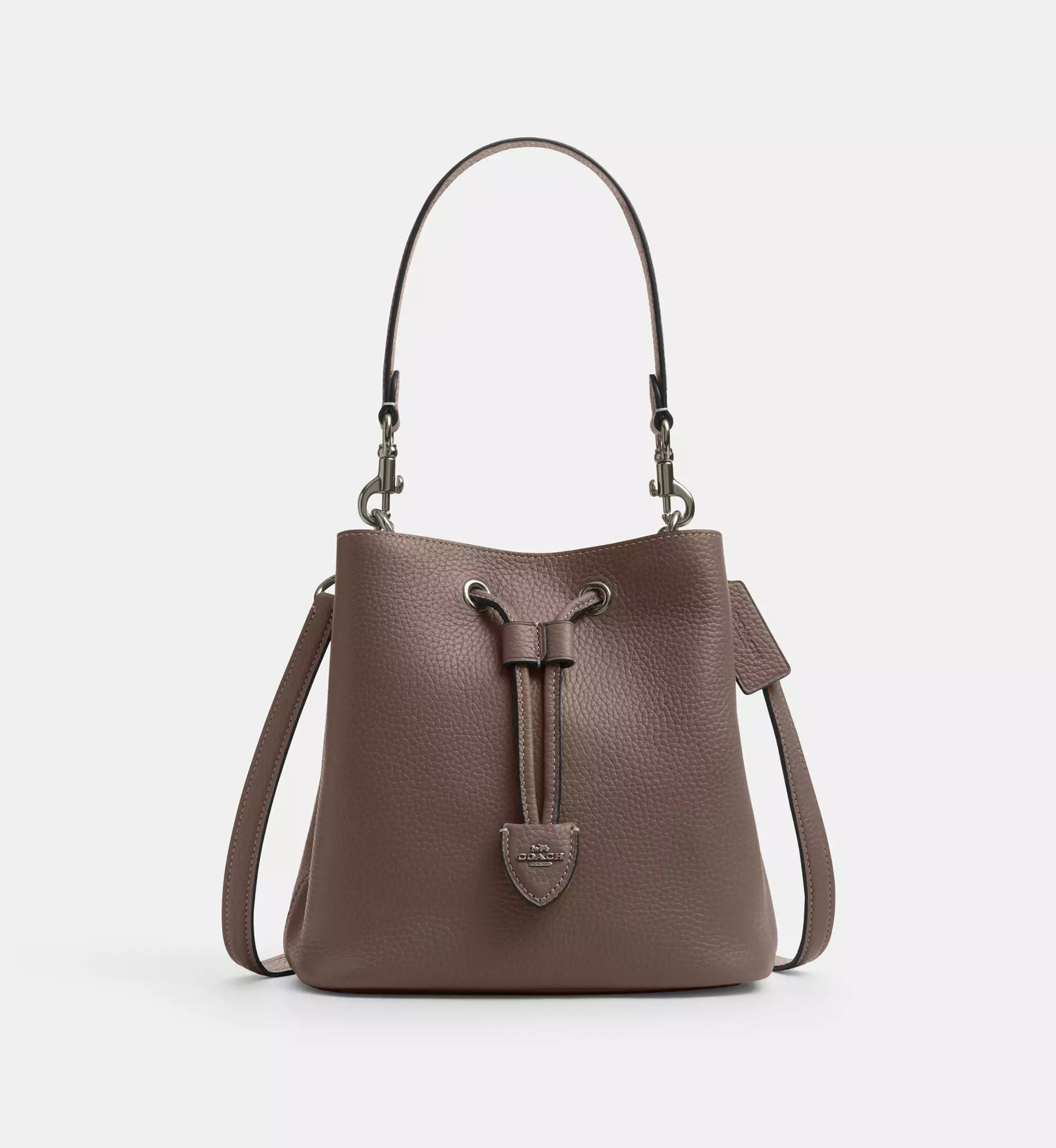 Coach Rowan Bucket Bag 'Pebbled Leather Gunmetal Dark Stone'