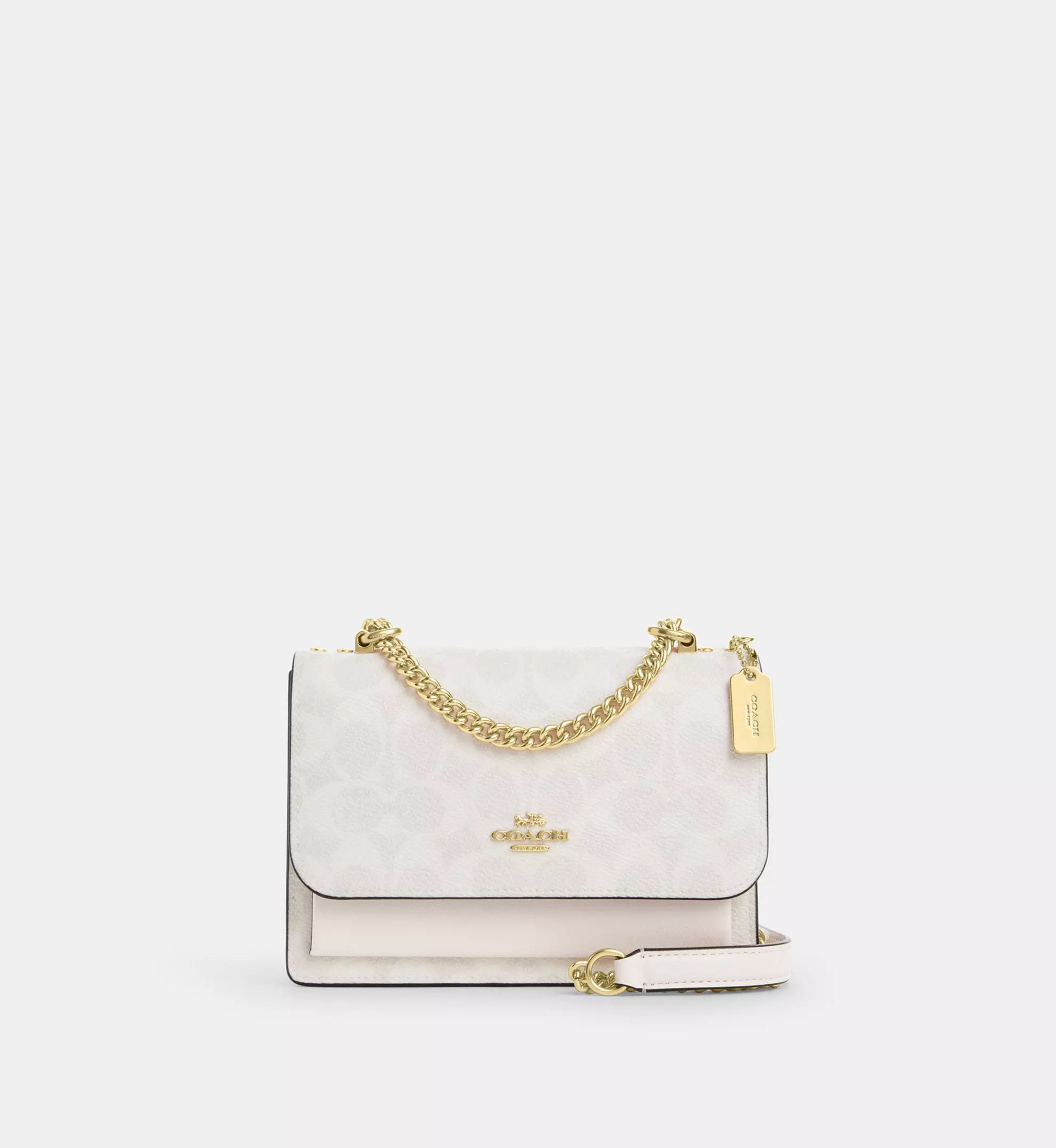 Coach Mini Klare Crossbody Bag In Signature Canvas 'Signature Canvas Gold White Chalk'
