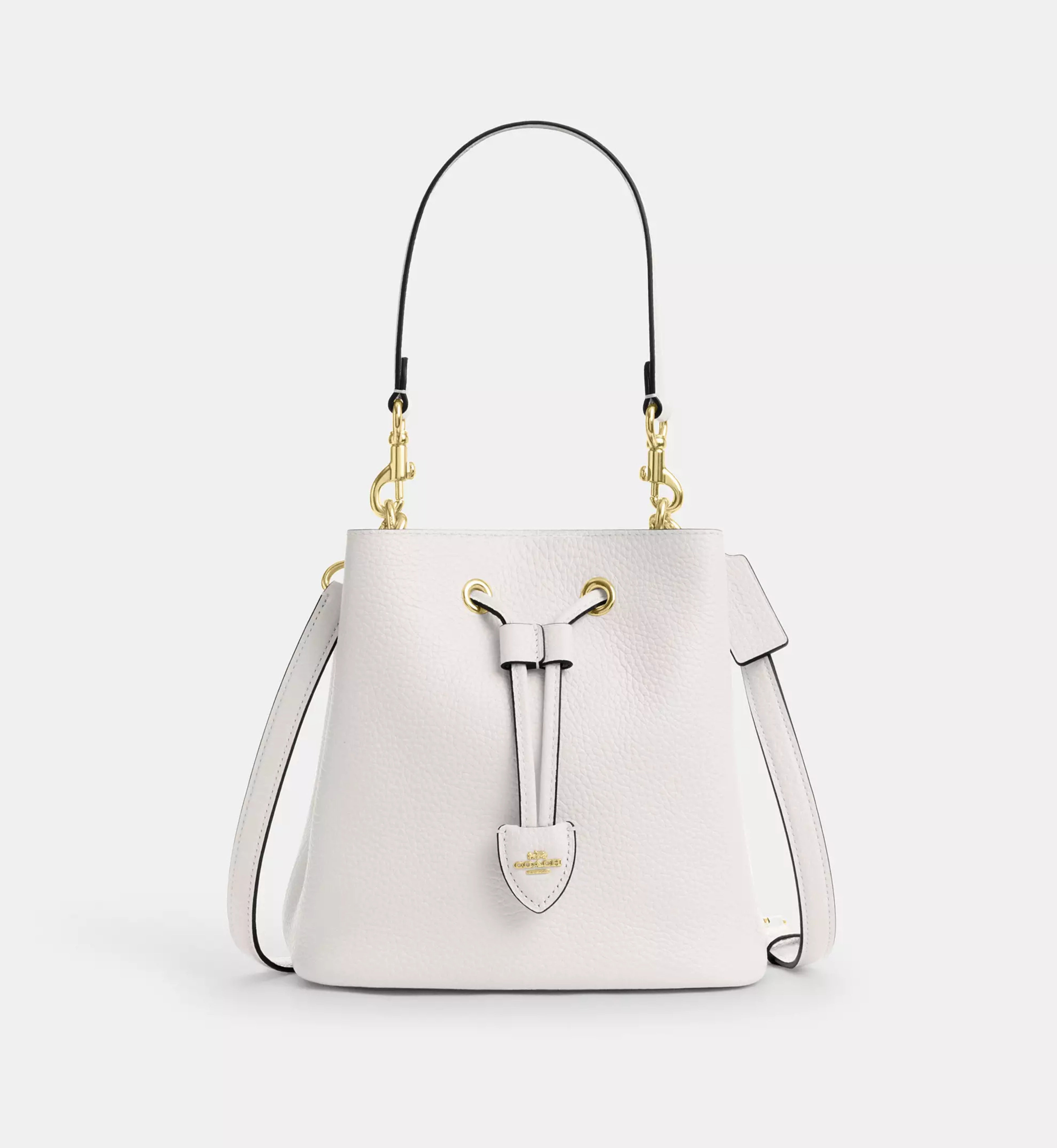 Coach Rowan Bucket Bag 'Pebbled Leather Gold Chalk'