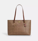Coach Station Tote Bag In Signature Canvas 'Signature Canvas Gold Tan Brown'