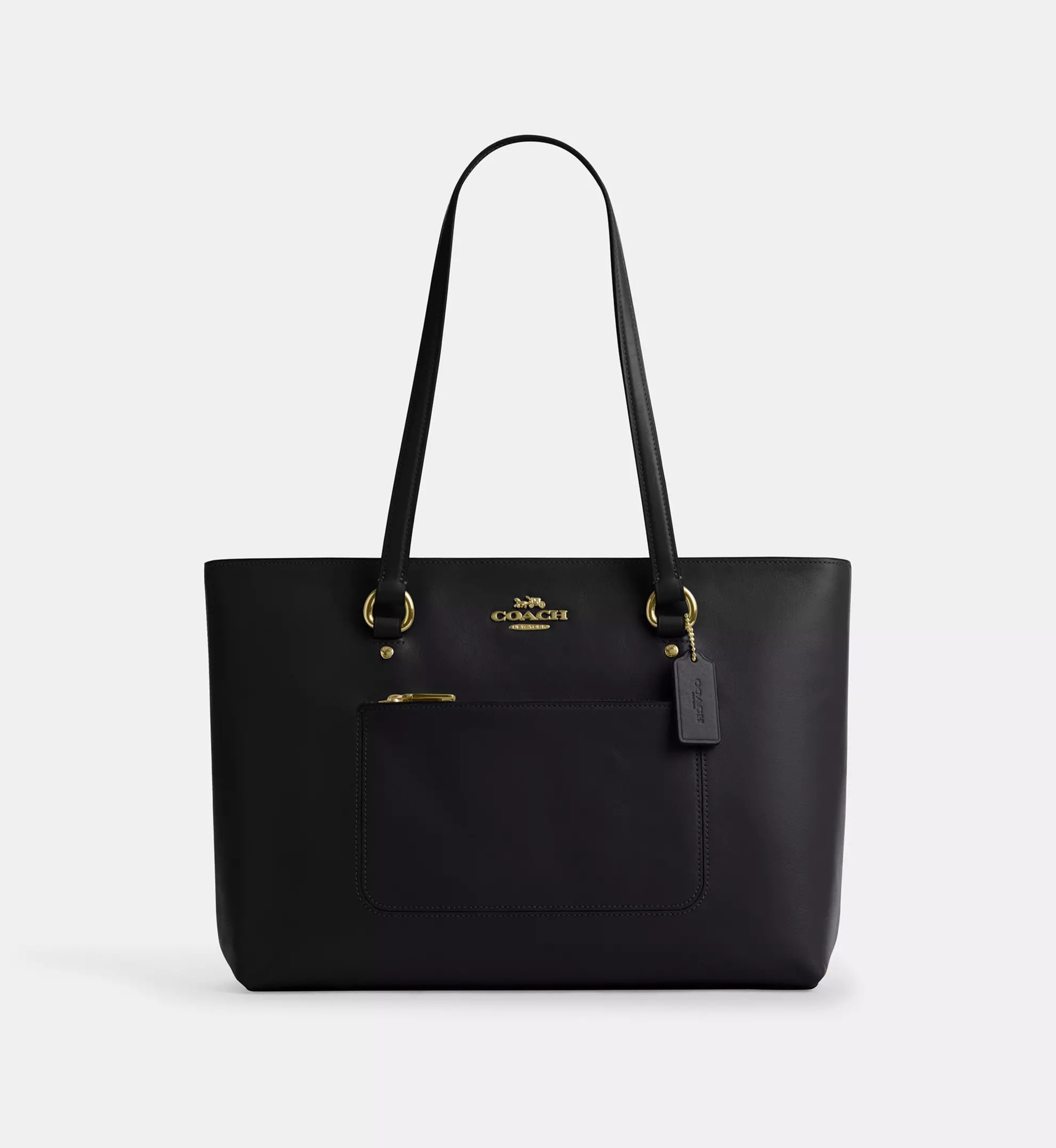 Coach Station Tote Bag 'Crinkle Leather Gold Black'
